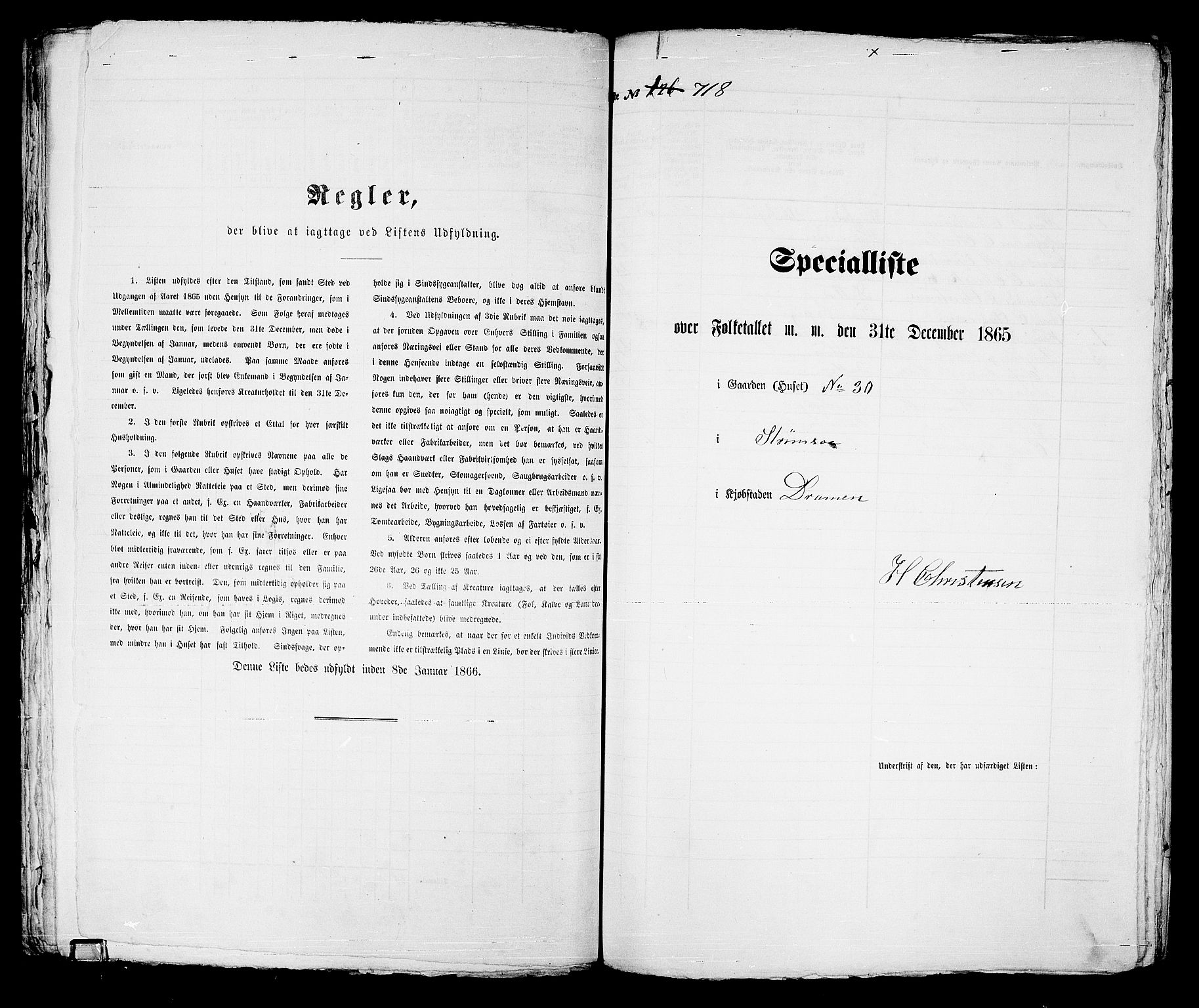 RA, 1865 census for Strømsø in Drammen, 1865, p. 251