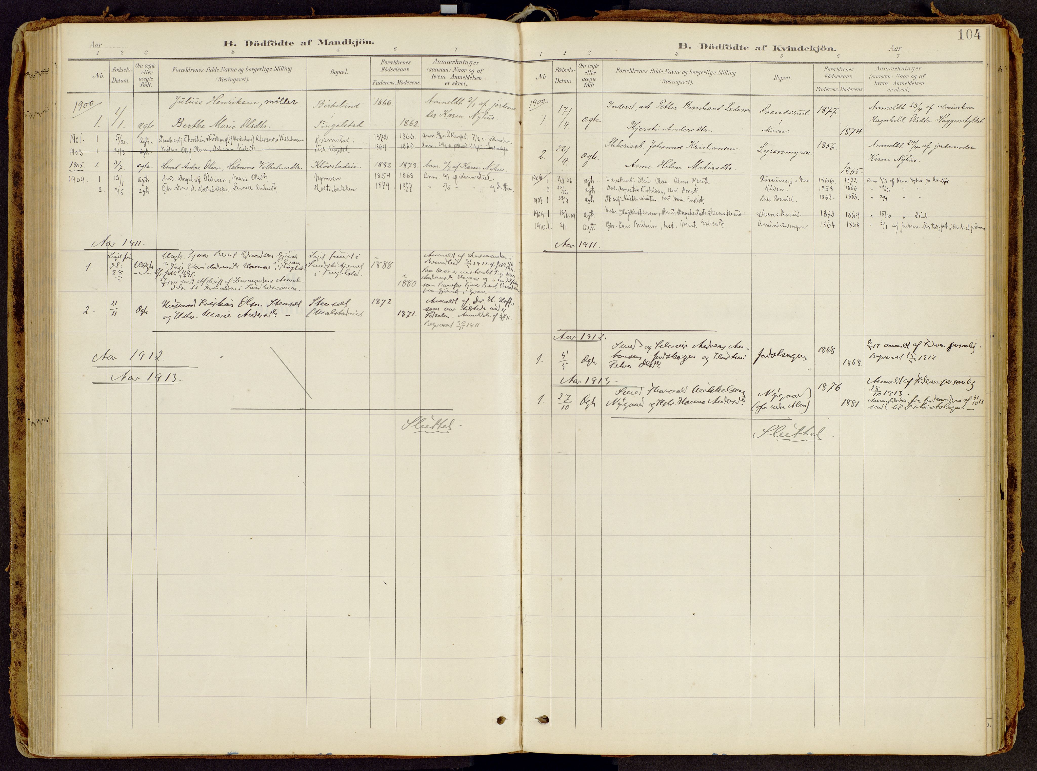 Brandbu prestekontor, SAH/PREST-114/H/Ha/Haa/L0002: Parish register (official) no. 2, 1899-1914, p. 104