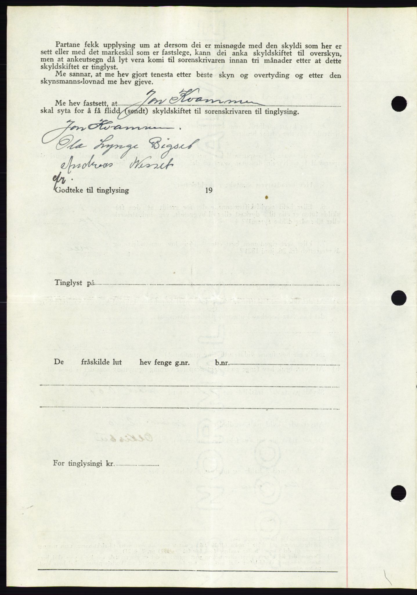 Søre Sunnmøre sorenskriveri, AV/SAT-A-4122/1/2/2C/L0076: Mortgage book no. 2A, 1943-1944, Diary no: : 613/1944