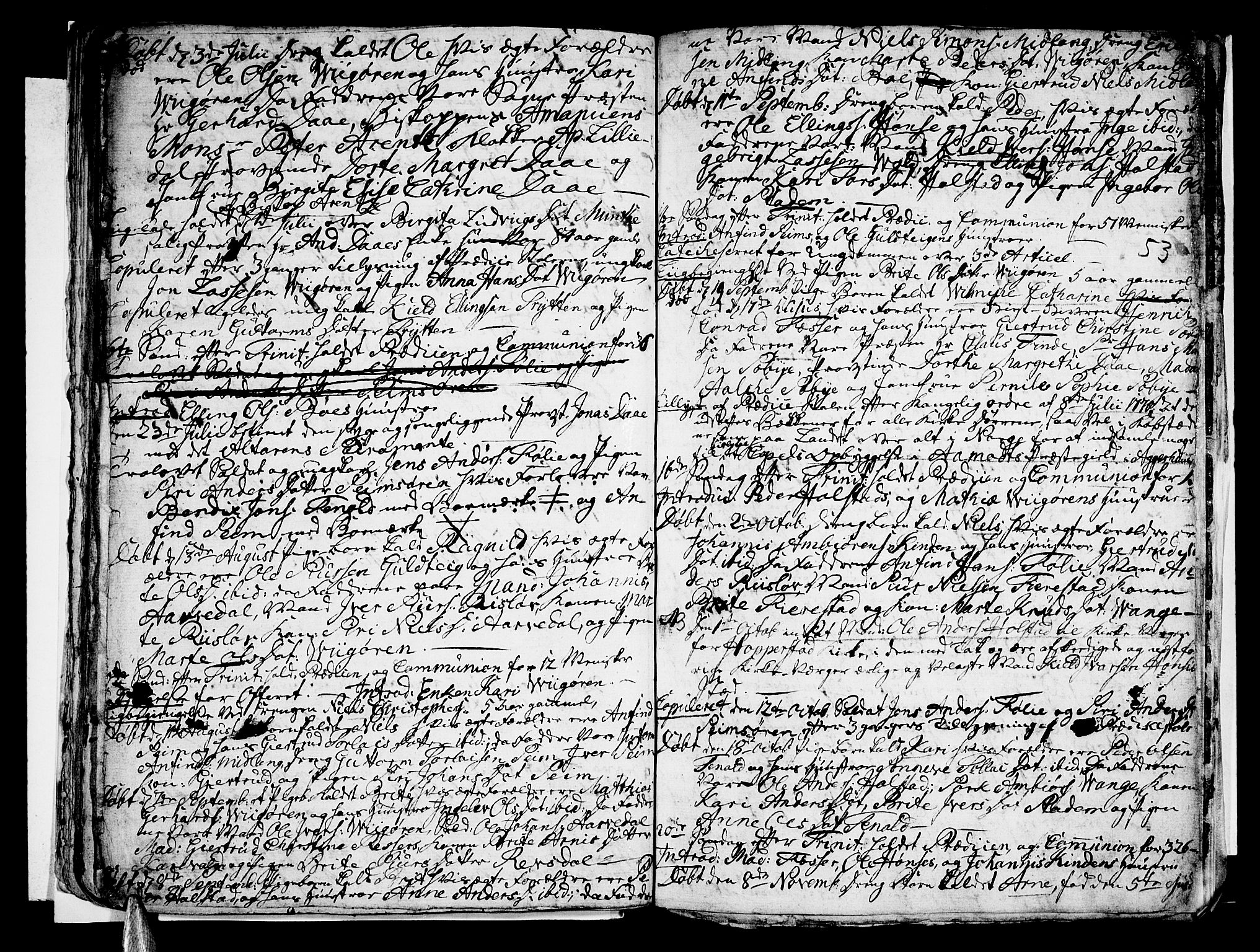 Vik sokneprestembete, SAB/A-81501: Parish register (official) no. A 3 /1, 1755-1771, p. 53