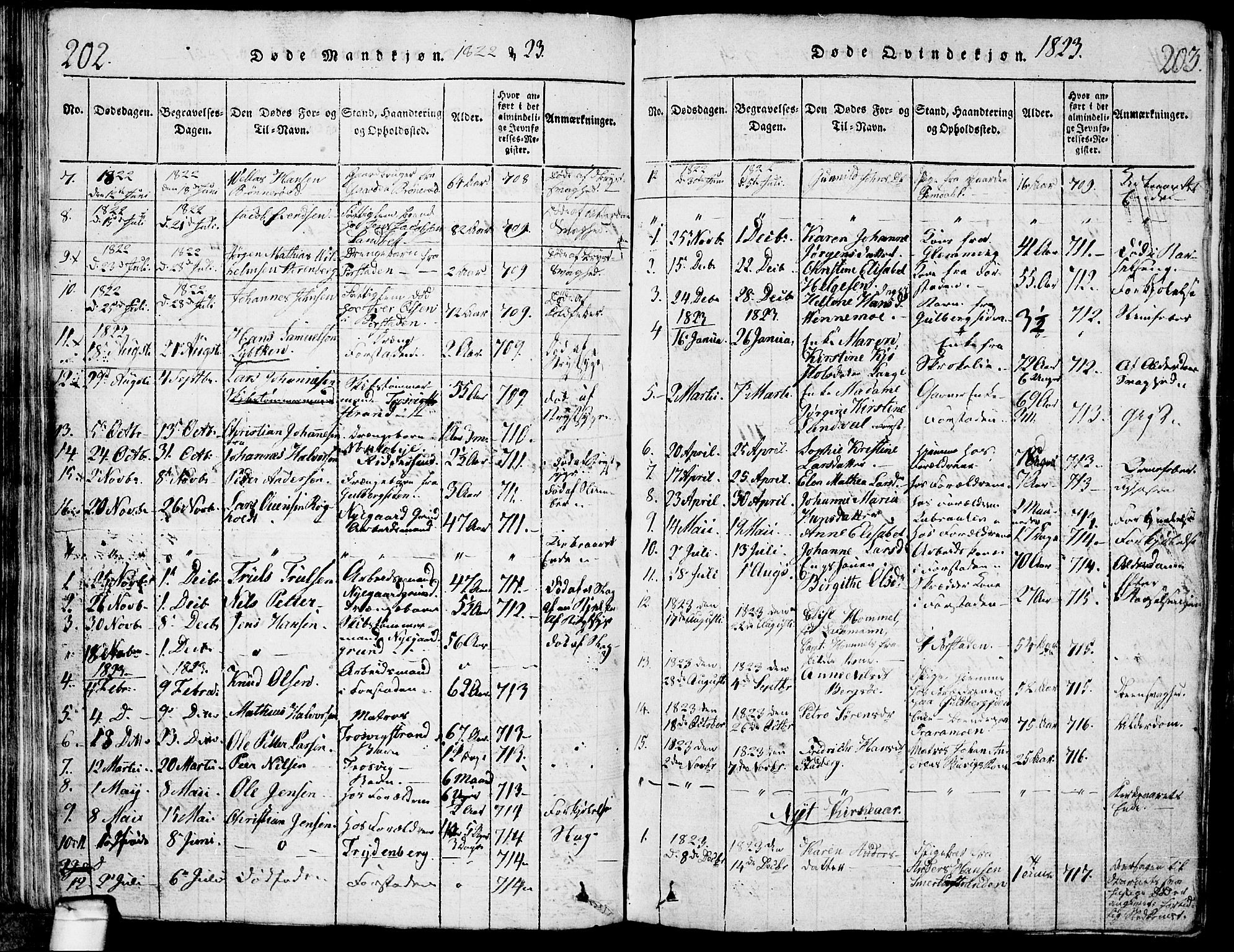 Glemmen prestekontor Kirkebøker, AV/SAO-A-10908/G/Ga/L0001: Parish register (copy) no. 1, 1816-1838, p. 202-203