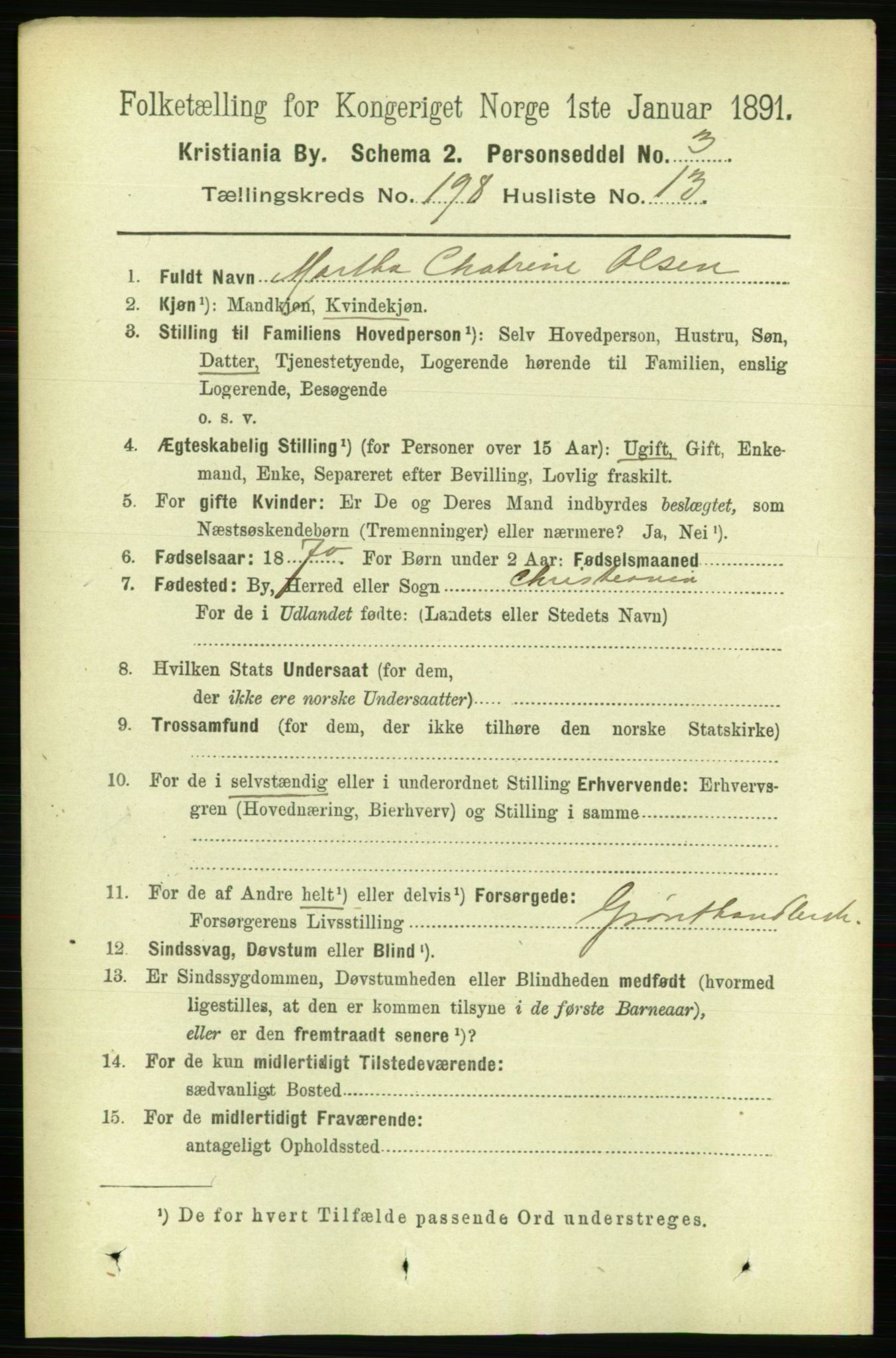 RA, 1891 census for 0301 Kristiania, 1891, p. 119456