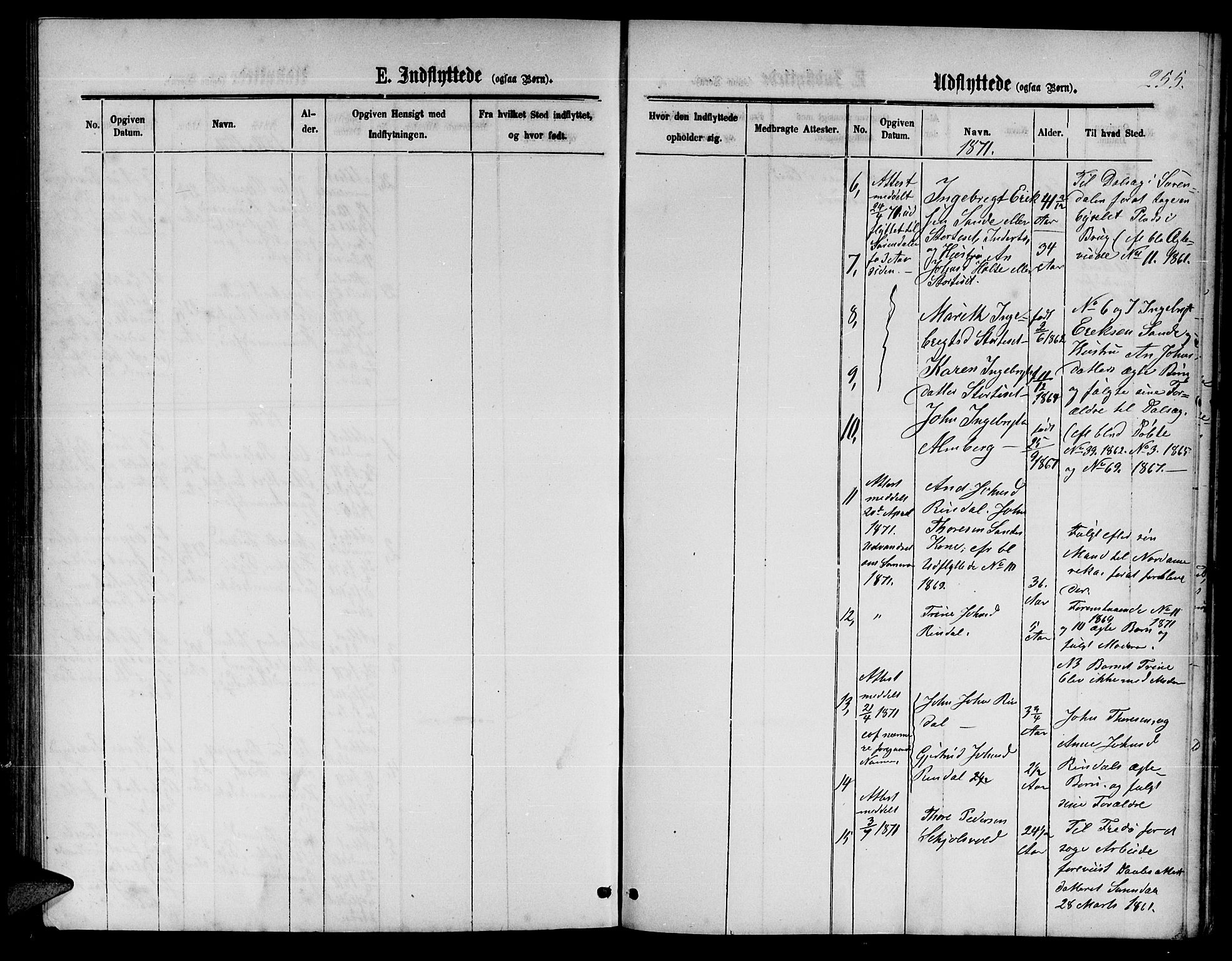 Ministerialprotokoller, klokkerbøker og fødselsregistre - Møre og Romsdal, AV/SAT-A-1454/598/L1076: Parish register (copy) no. 598C01, 1867-1878, p. 255