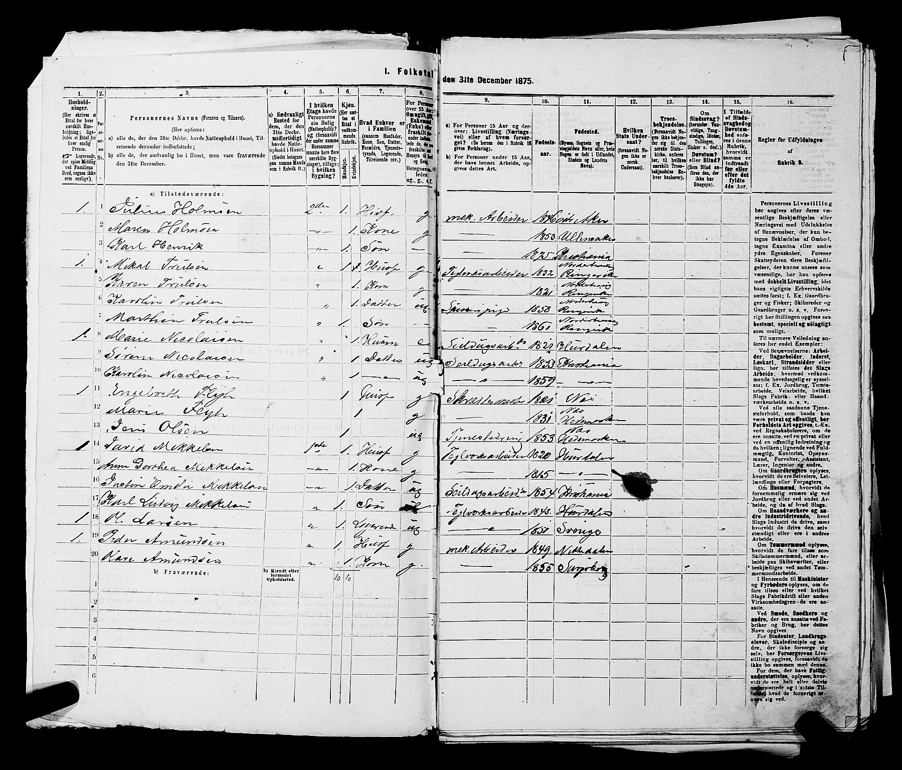 RA, 1875 census for 0301 Kristiania, 1875, p. 6486