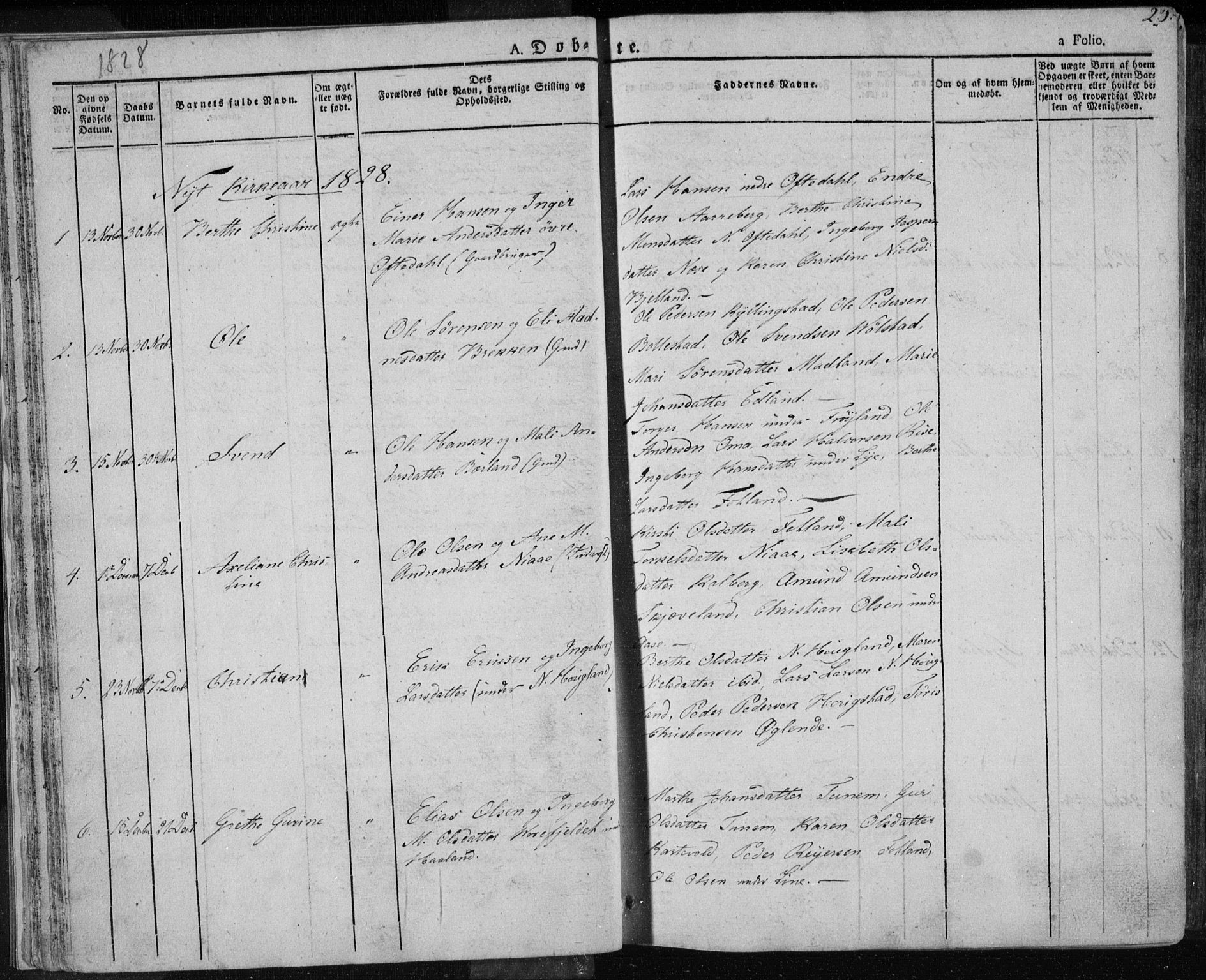 Lye sokneprestkontor, AV/SAST-A-101794/001/30BA/L0004: Parish register (official) no. A 4, 1826-1841, p. 25