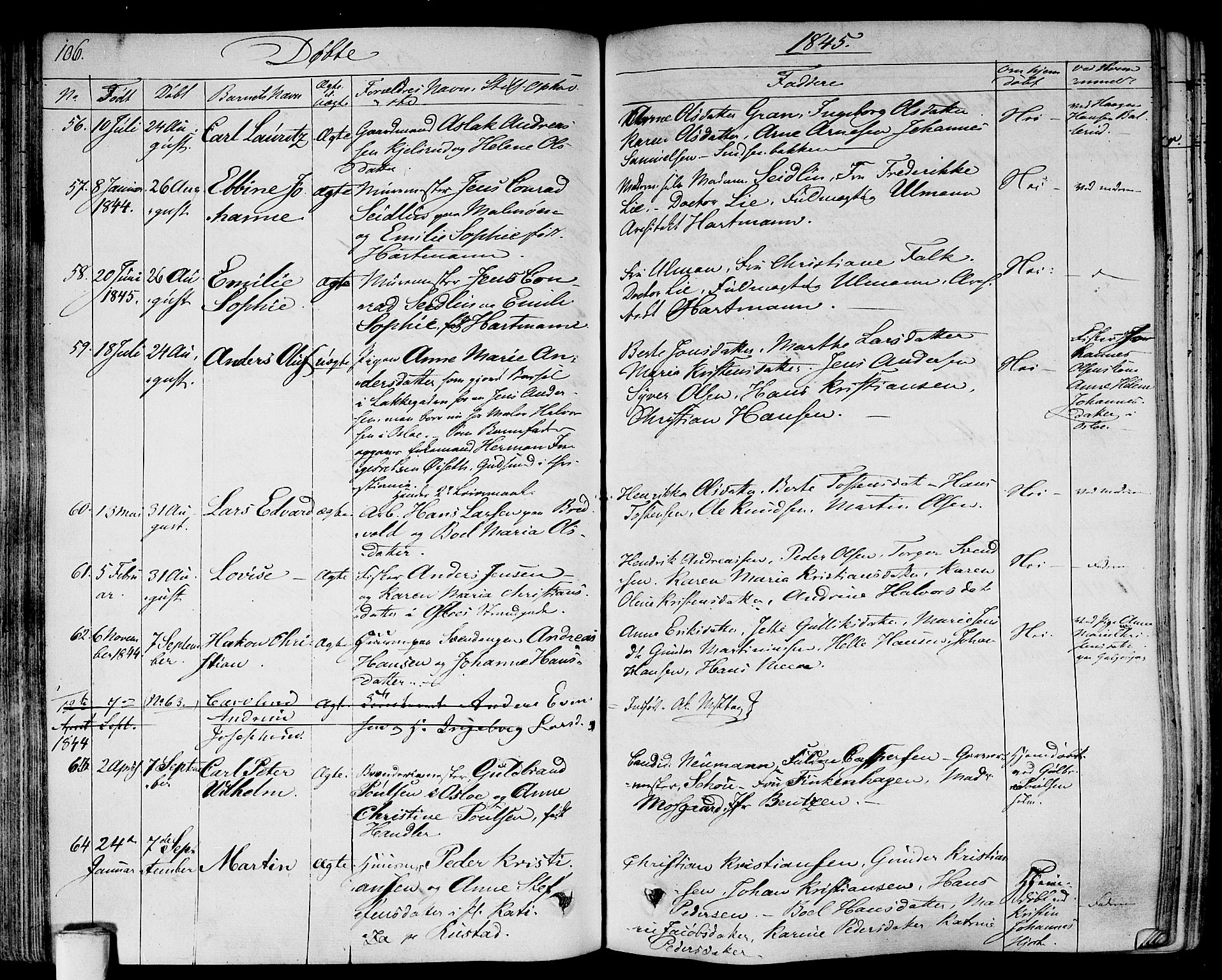 Gamlebyen prestekontor Kirkebøker, SAO/A-10884/F/Fa/L0003: Parish register (official) no. 3, 1829-1849, p. 106