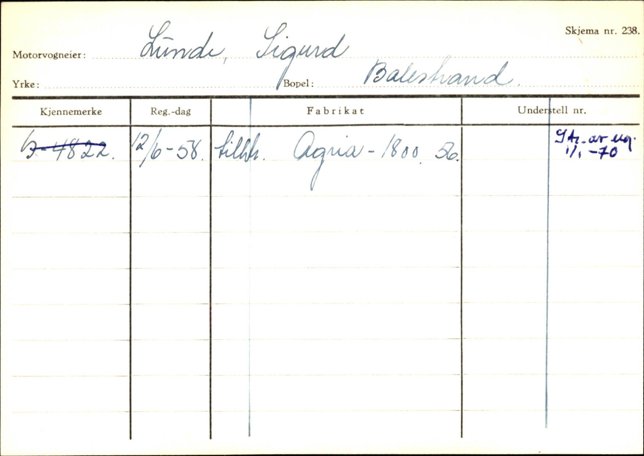 Statens vegvesen, Sogn og Fjordane vegkontor, SAB/A-5301/4/F/L0132: Eigarregister Askvoll A-Å. Balestrand A-Å, 1945-1975, p. 2009