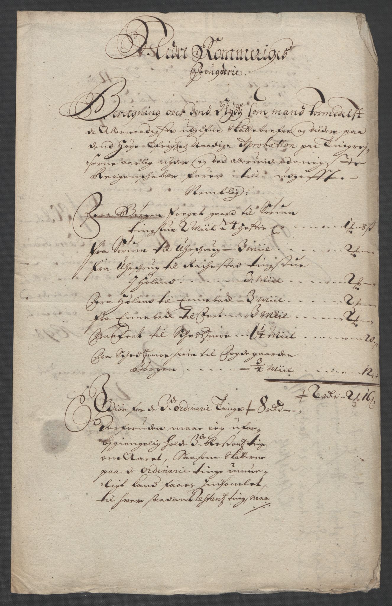 Rentekammeret inntil 1814, Reviderte regnskaper, Fogderegnskap, RA/EA-4092/R11/L0581: Fogderegnskap Nedre Romerike, 1698, p. 217