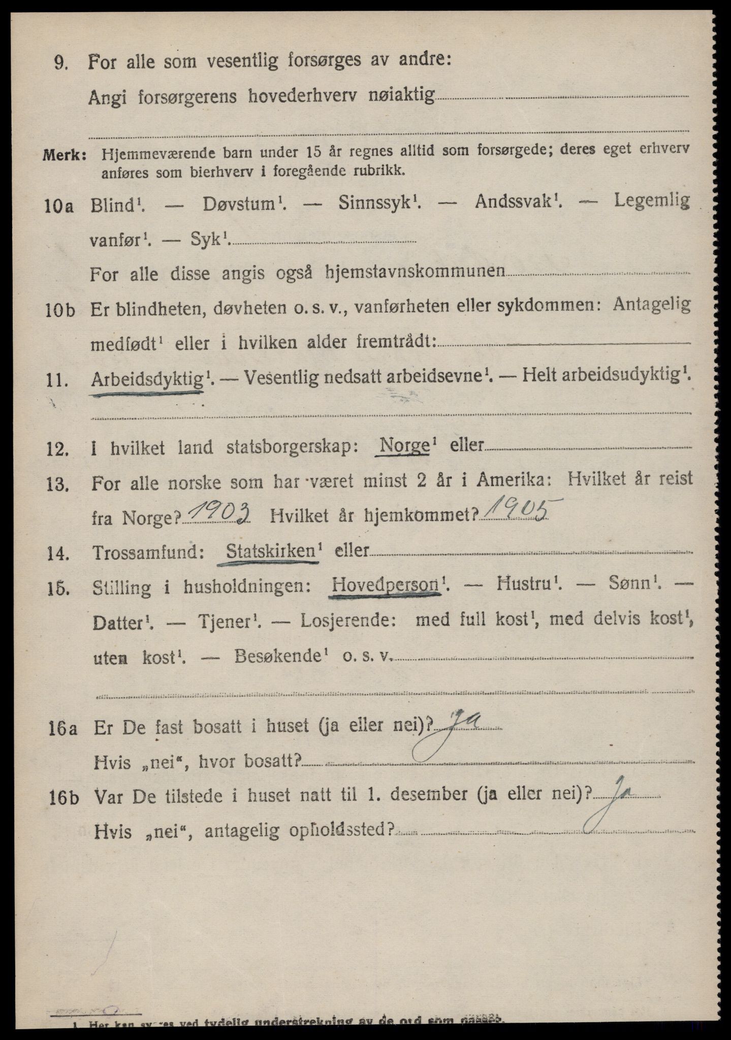 SAT, 1920 census for Stordal, 1920, p. 441