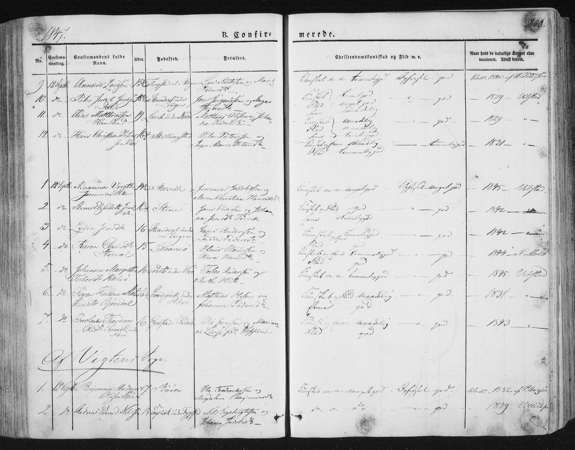 Ministerialprotokoller, klokkerbøker og fødselsregistre - Nord-Trøndelag, SAT/A-1458/784/L0669: Parish register (official) no. 784A04, 1829-1859, p. 240