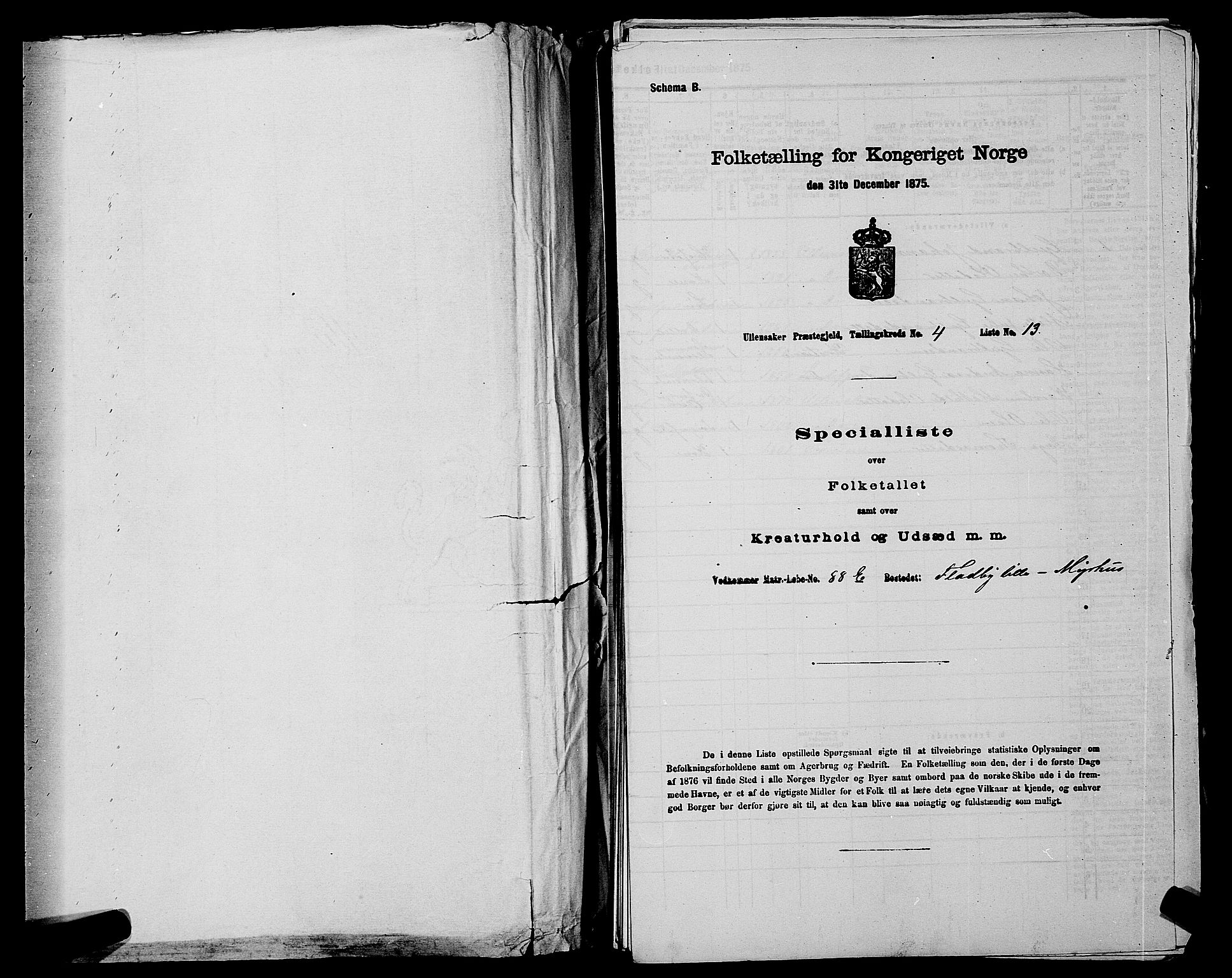 RA, 1875 census for 0235P Ullensaker, 1875, p. 481