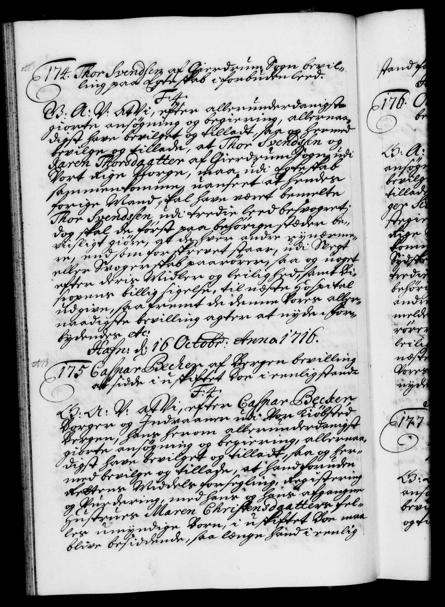 Danske Kanselli 1572-1799, AV/RA-EA-3023/F/Fc/Fca/Fcaa/L0022: Norske registre, 1716-1719, p. 83b