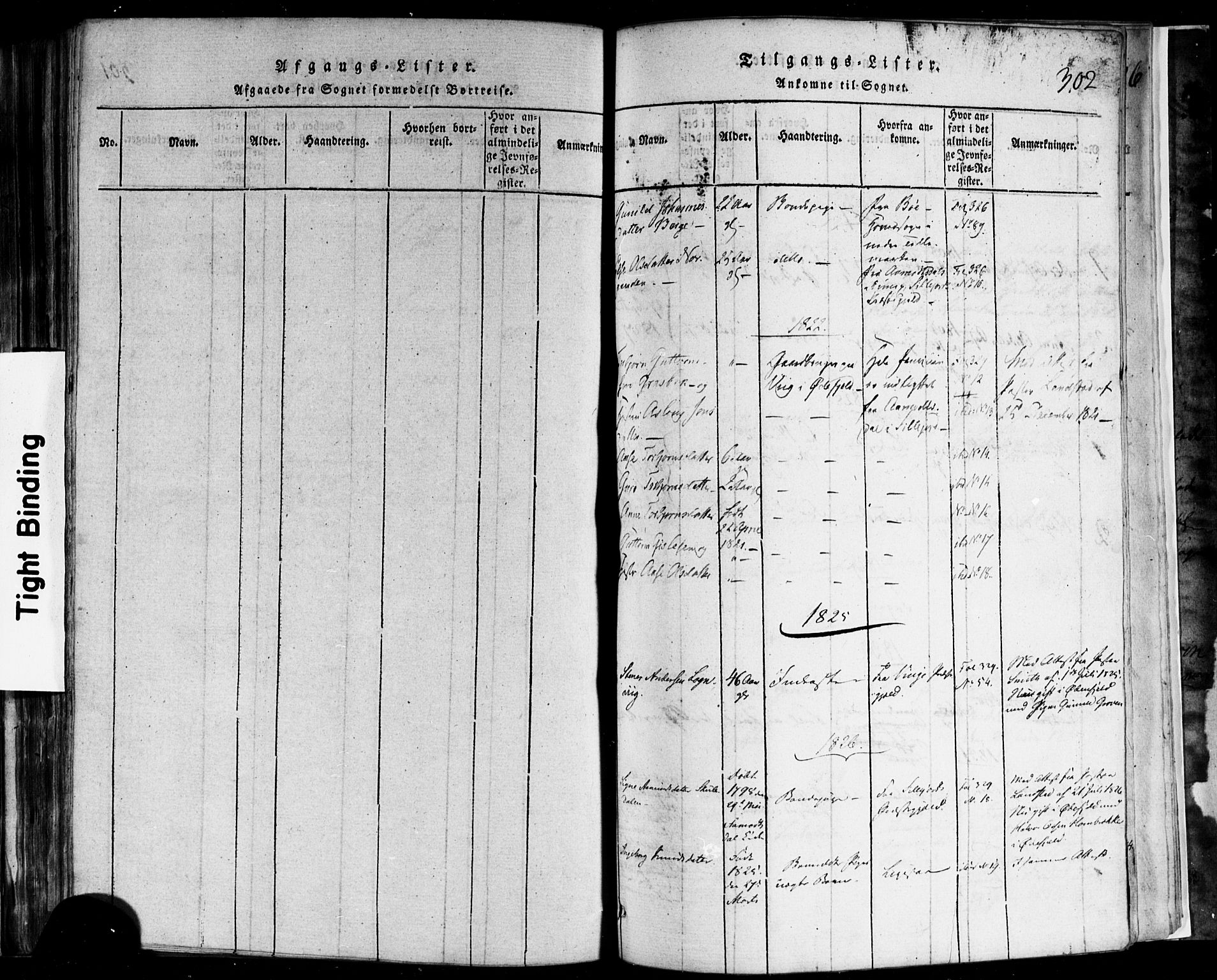 Rauland kirkebøker, SAKO/A-292/F/Fa/L0002: Parish register (official) no. 2, 1815-1860, p. 302