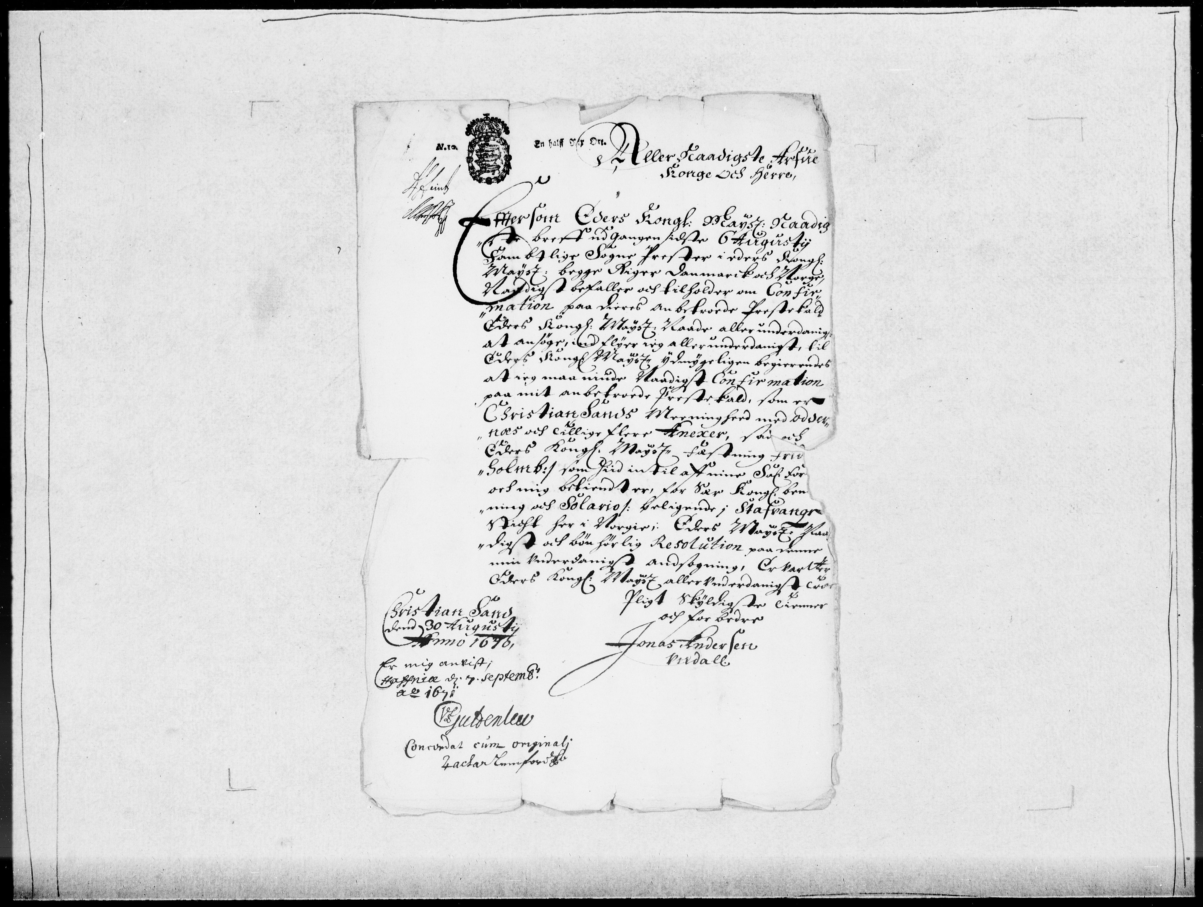 Danske Kanselli 1572-1799, AV/RA-EA-3023/F/Fc/Fcc/Fcca/L0031: Norske innlegg 1572-1799, 1671-1673, p. 71