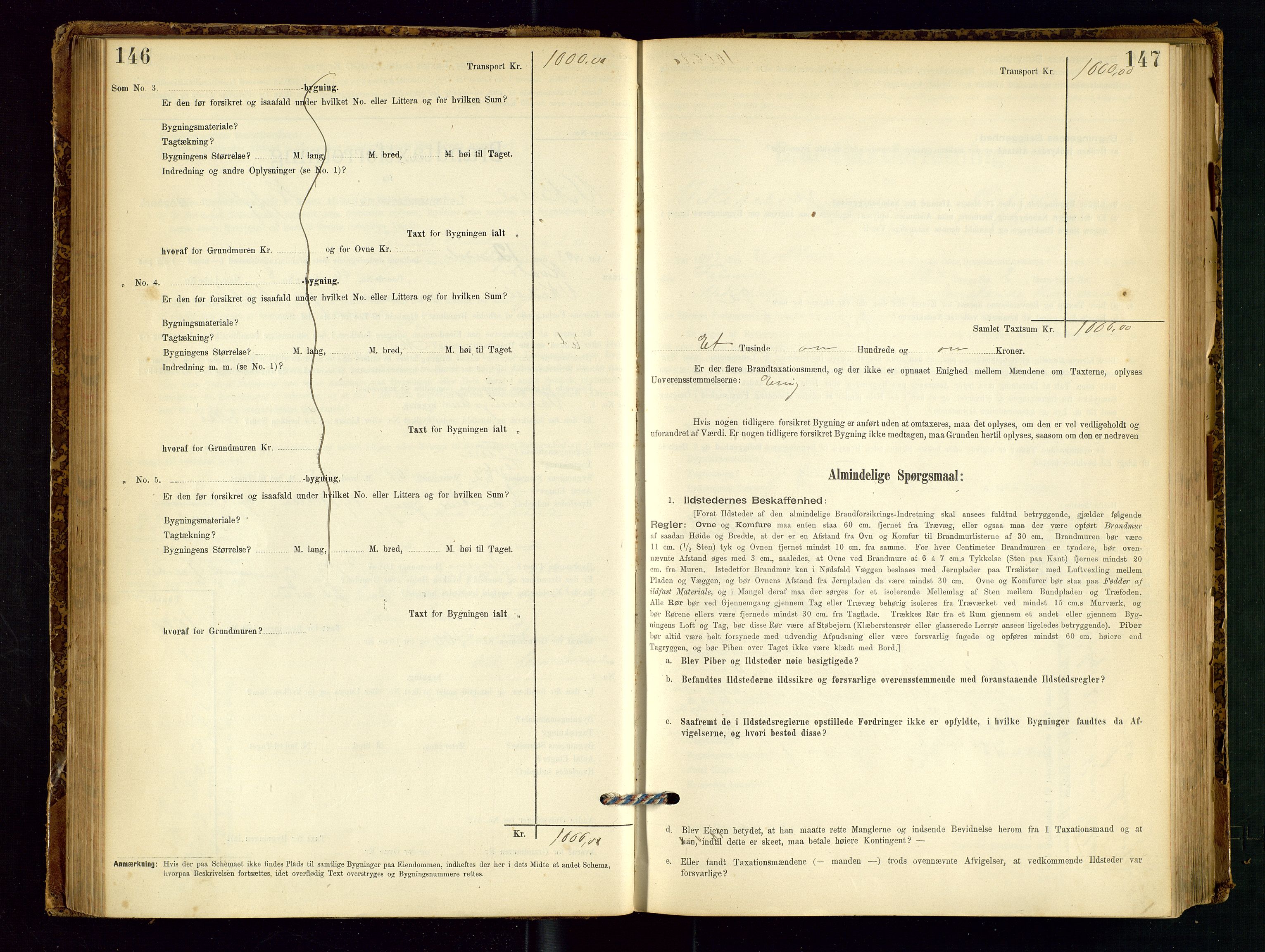 Vikedal lensmannskontor, AV/SAST-A-100179/Gob/L0004: Branntakstprotokoll, 1894-1952, p. 146-147