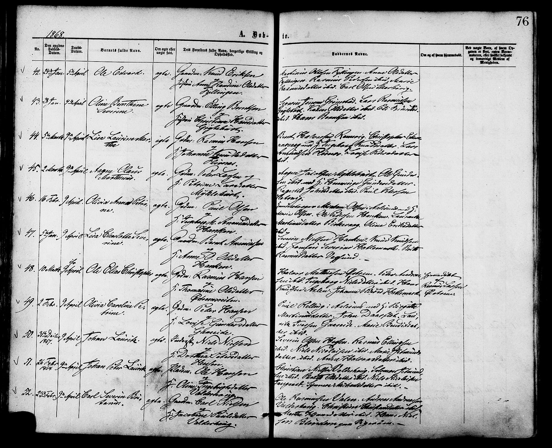 Ministerialprotokoller, klokkerbøker og fødselsregistre - Møre og Romsdal, AV/SAT-A-1454/528/L0399: Parish register (official) no. 528A10, 1864-1879, p. 76