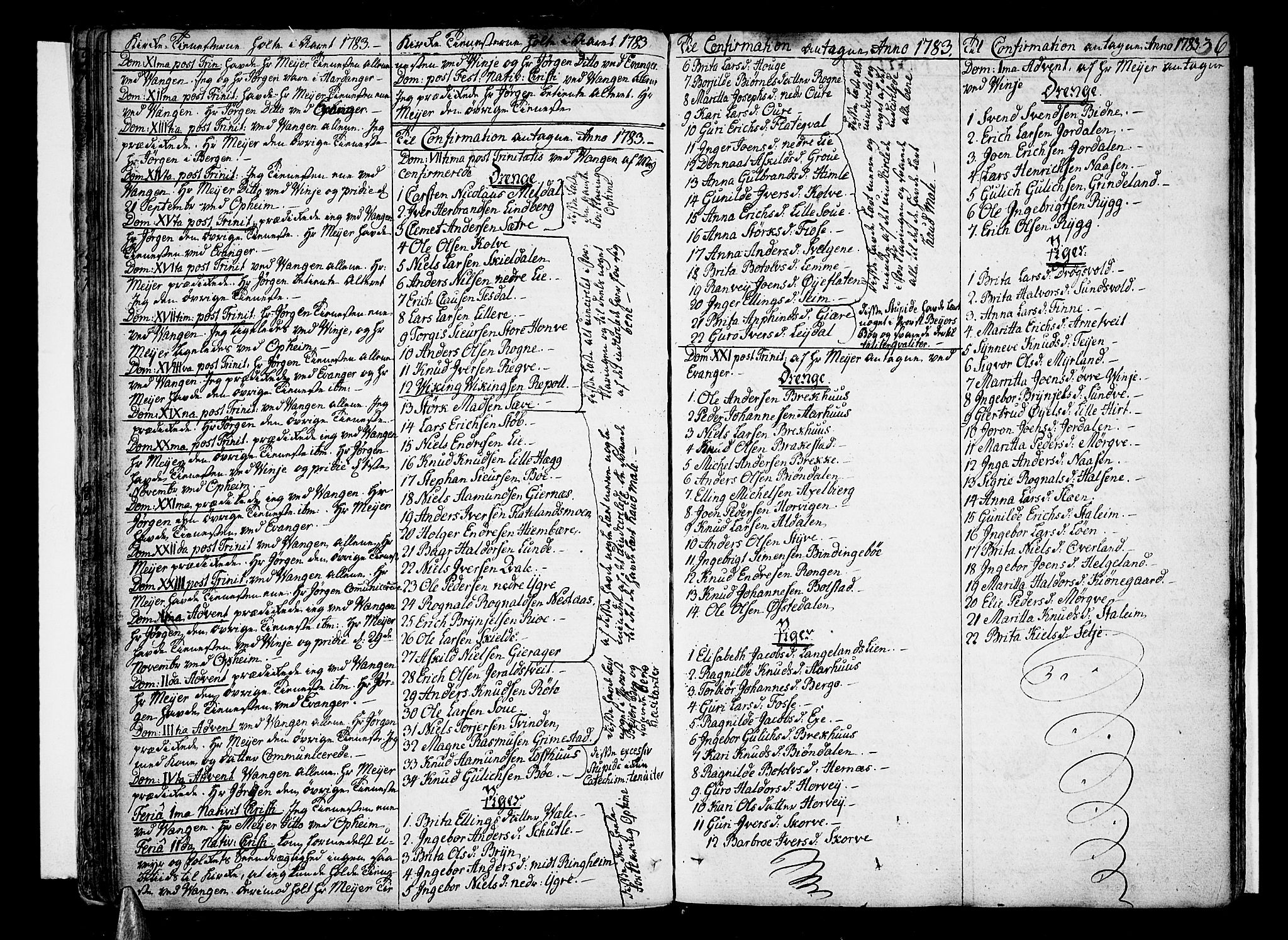 Voss sokneprestembete, SAB/A-79001/H/Haa: Parish register (official) no. A 9, 1780-1810, p. 36