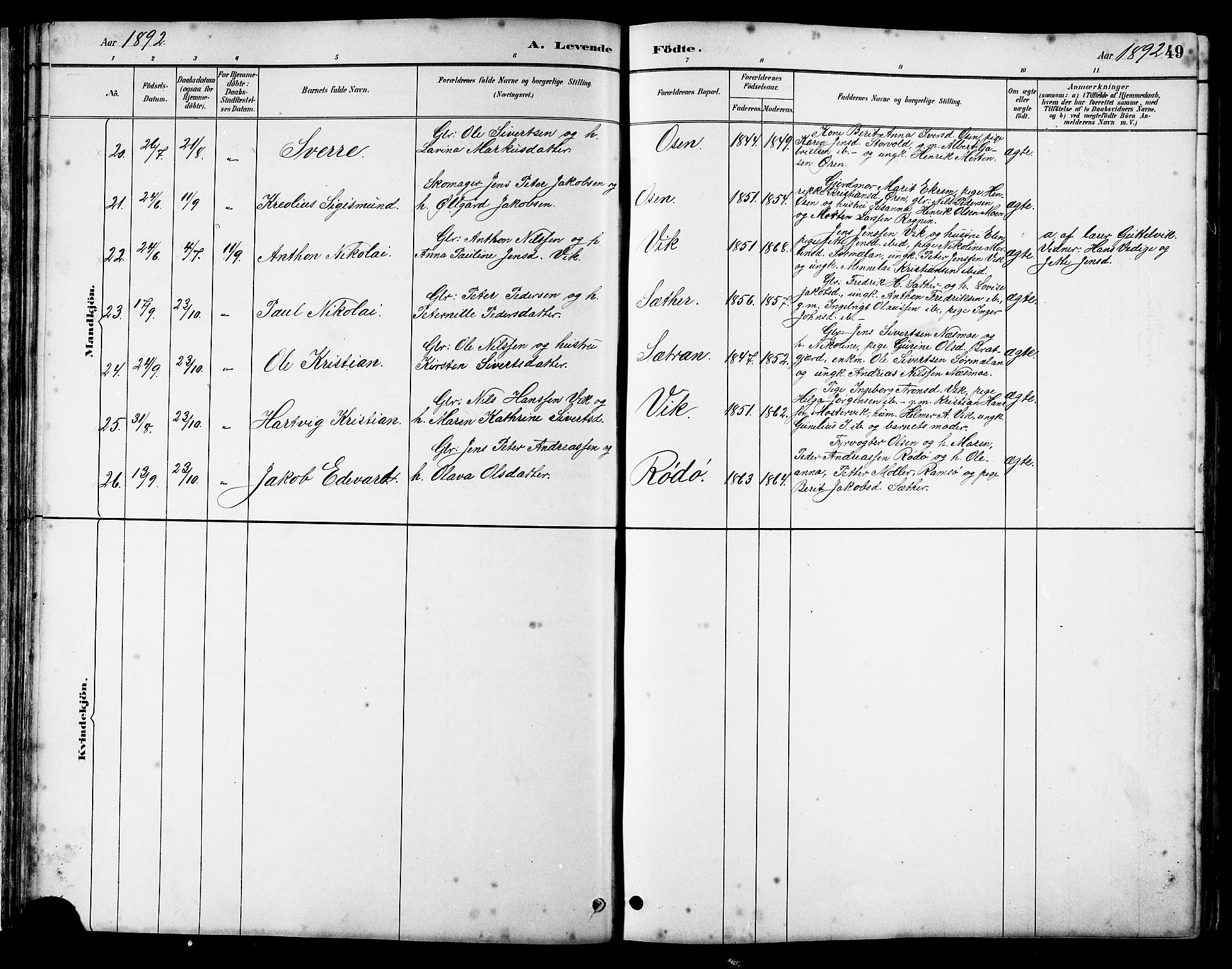 Ministerialprotokoller, klokkerbøker og fødselsregistre - Sør-Trøndelag, AV/SAT-A-1456/658/L0726: Parish register (copy) no. 658C02, 1883-1908, p. 49