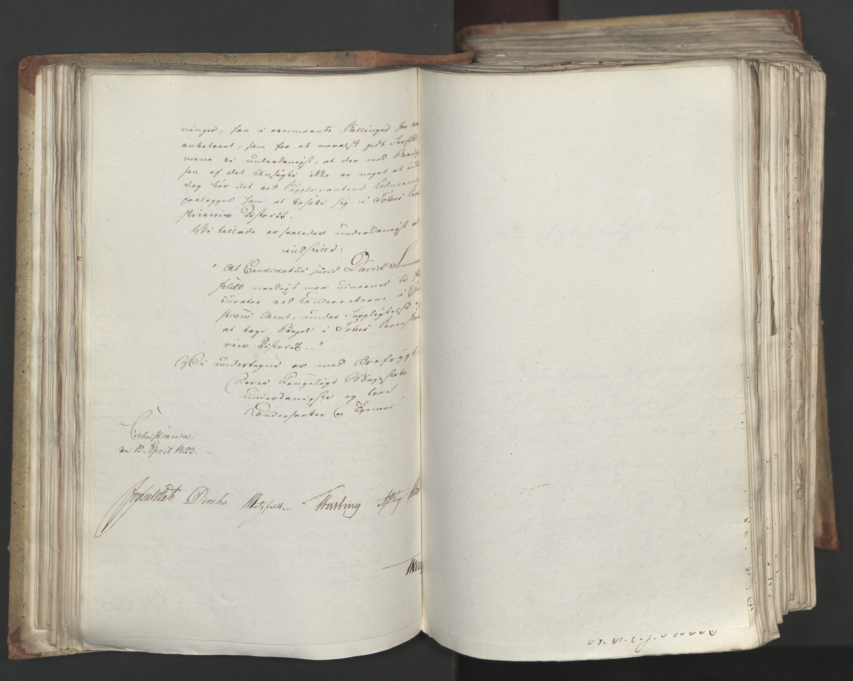 Statsrådsavdelingen i Stockholm, AV/RA-S-1003/D/Da/L0034: Regjeringsinnstillinger nr. 275-540, 1823, p. 107