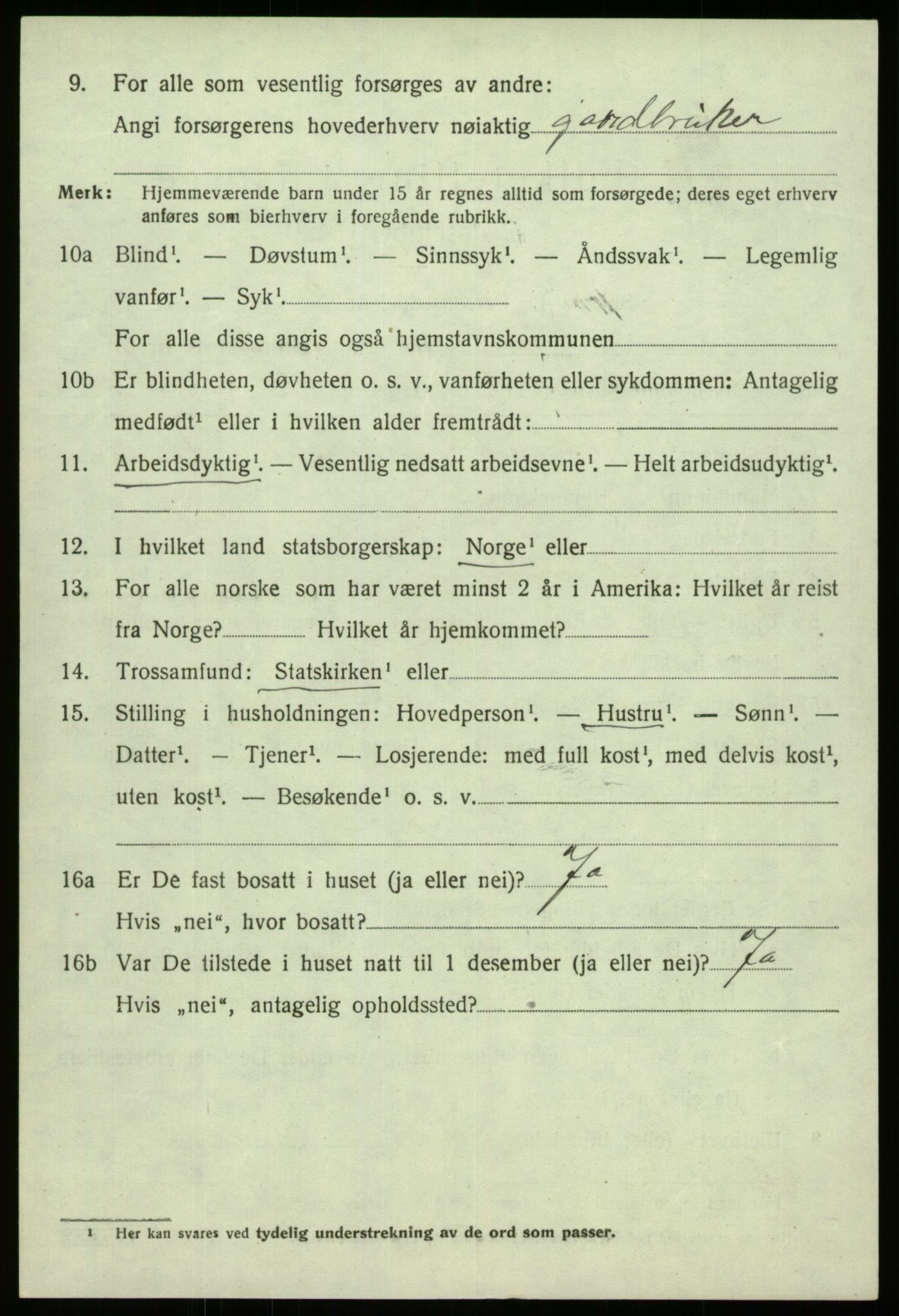 SAB, 1920 census for Eid, 1920, p. 6877