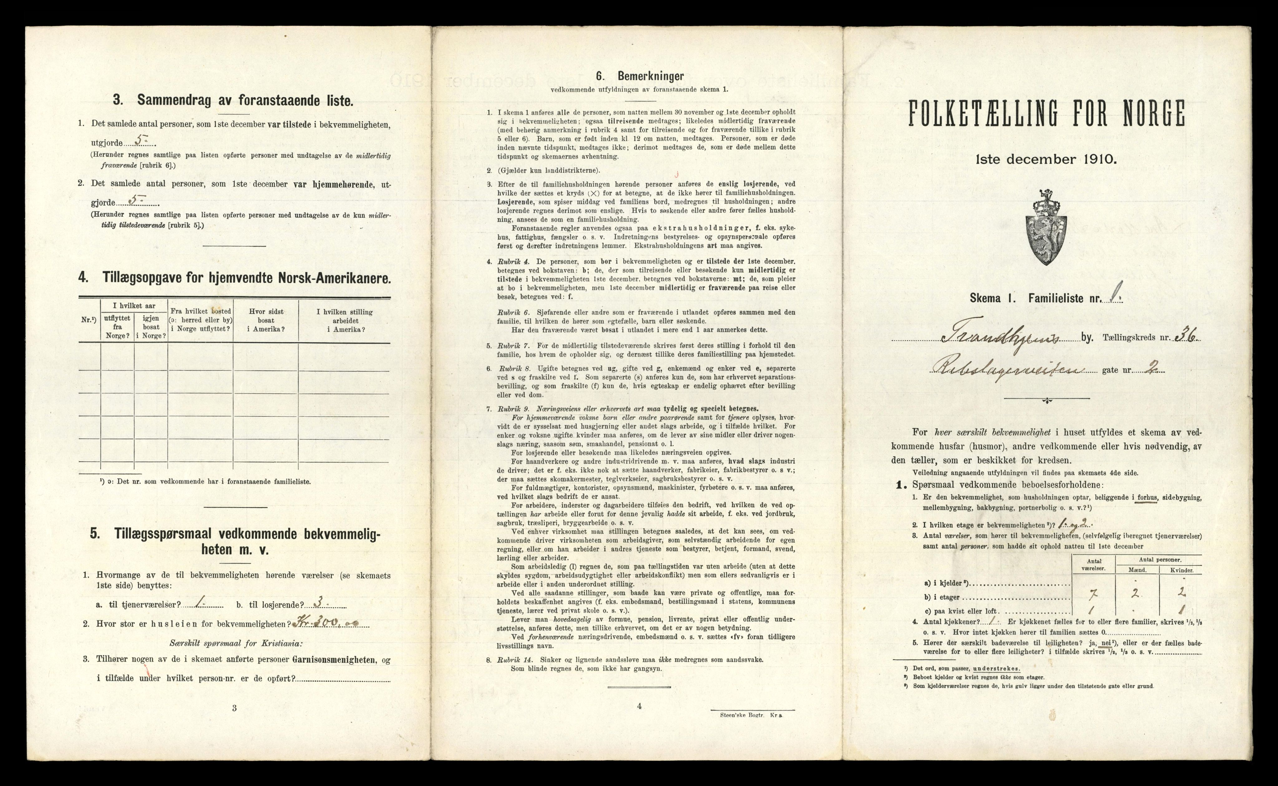 RA, 1910 census for Trondheim, 1910, p. 9775