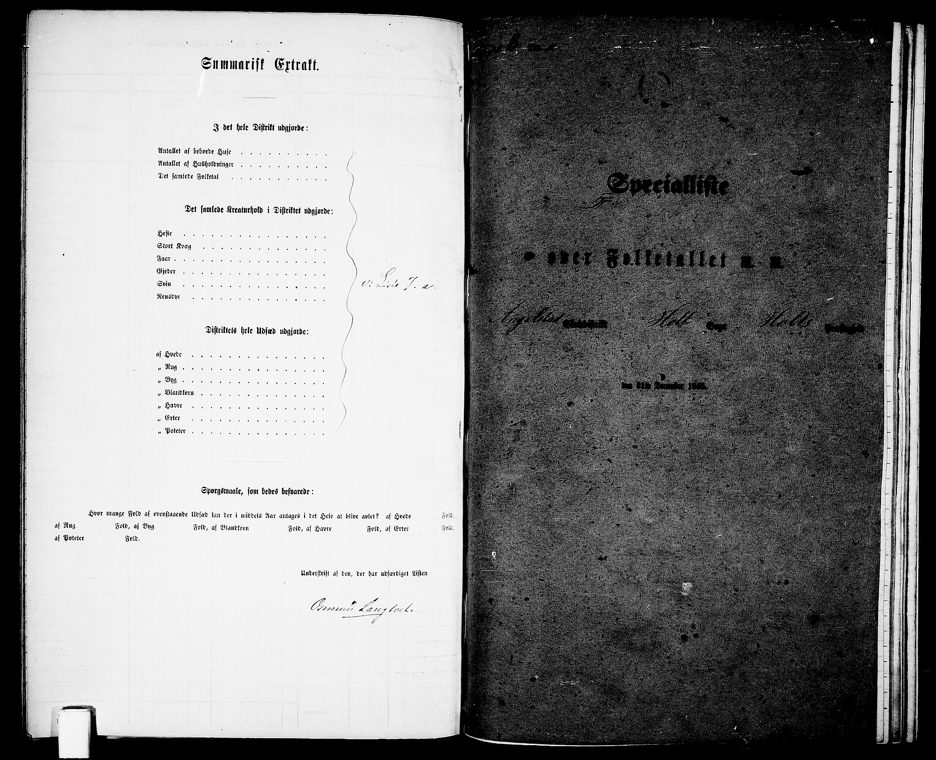 RA, 1865 census for Holt/Holt, 1865, p. 152