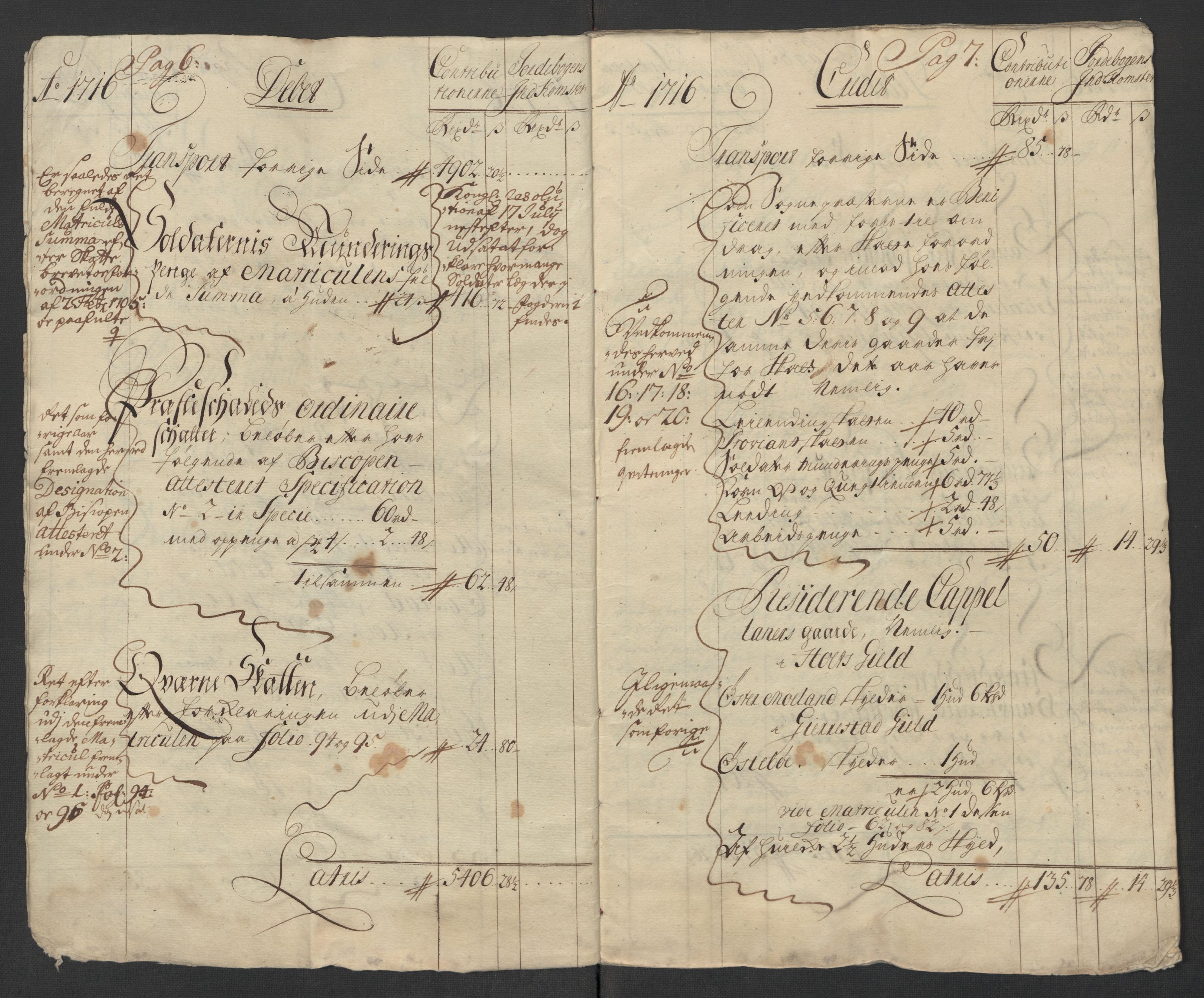 Rentekammeret inntil 1814, Reviderte regnskaper, Fogderegnskap, AV/RA-EA-4092/R39/L2325: Fogderegnskap Nedenes, 1716, p. 6