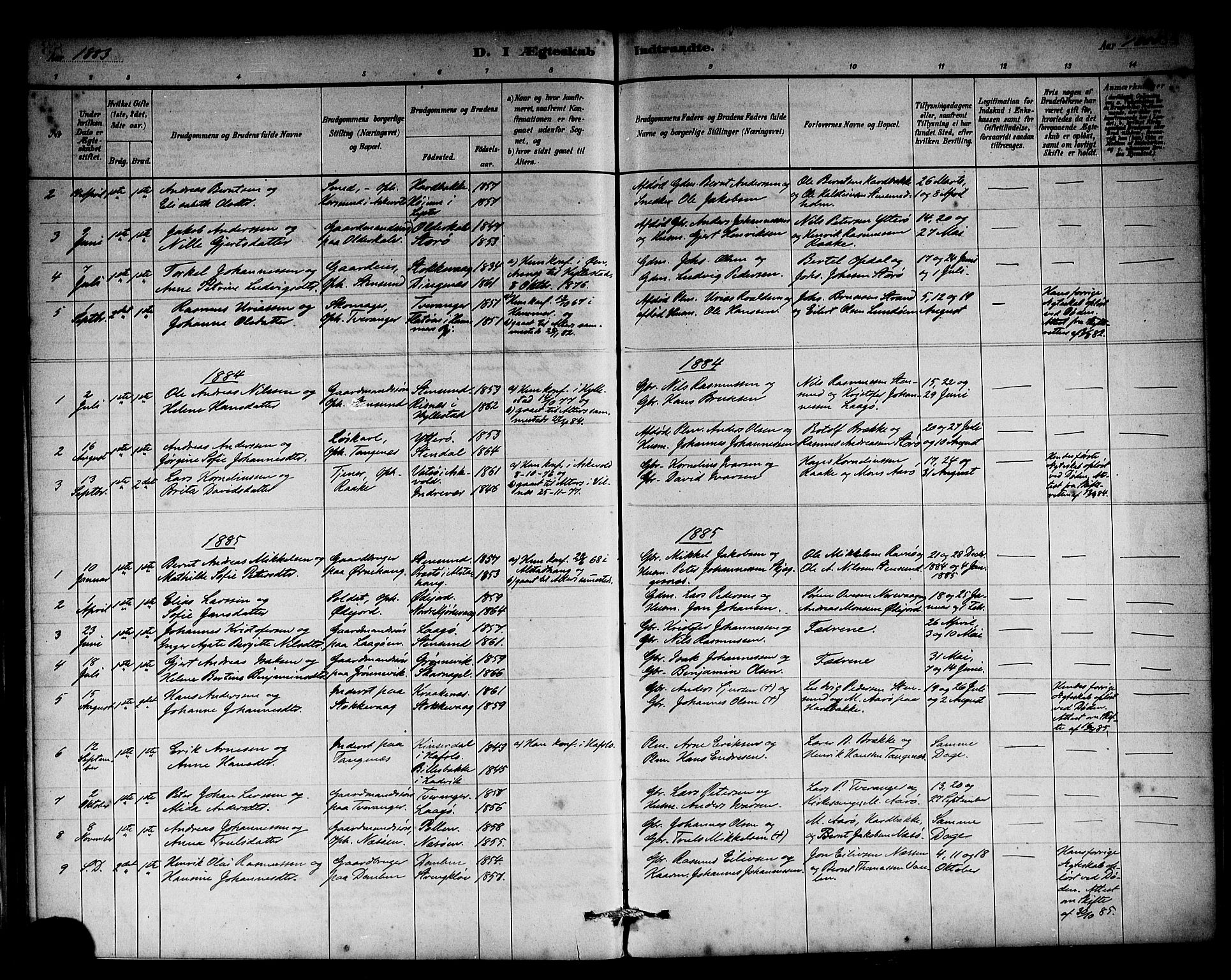 Solund sokneprestembete, AV/SAB-A-81401: Parish register (official) no. A 1, 1881-1902, p. 84