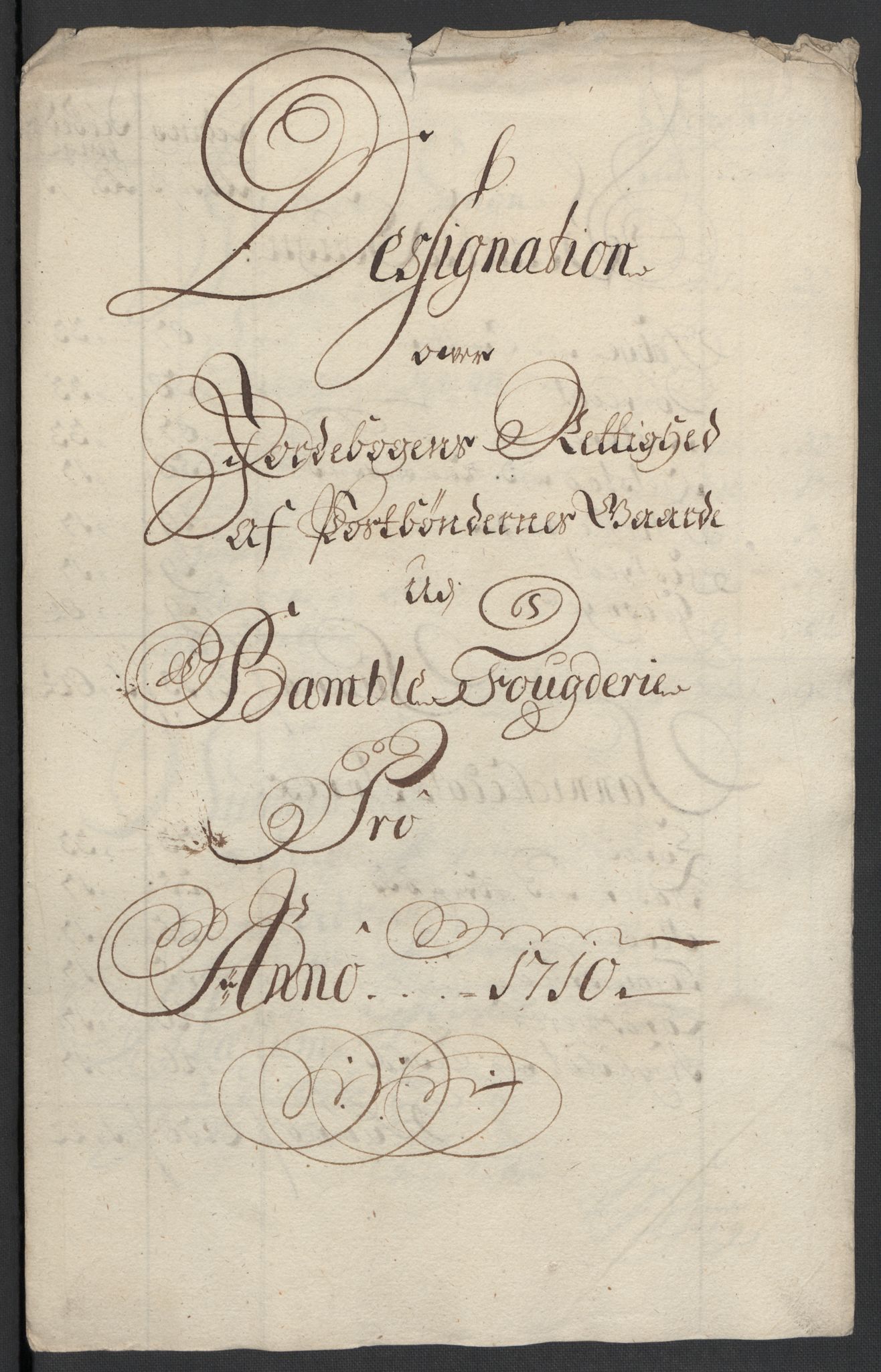 Rentekammeret inntil 1814, Reviderte regnskaper, Fogderegnskap, AV/RA-EA-4092/R36/L2119: Fogderegnskap Øvre og Nedre Telemark og Bamble, 1710, p. 154