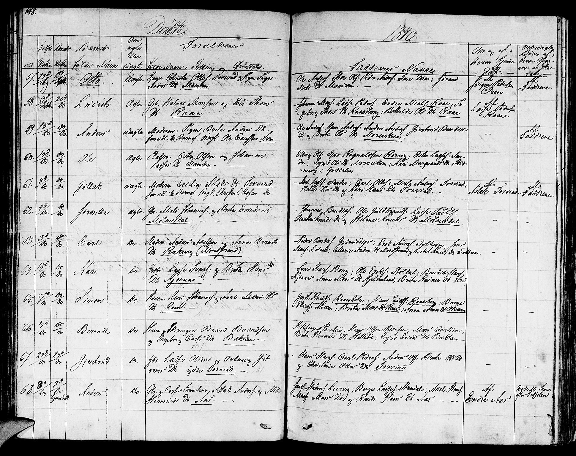 Lavik sokneprestembete, AV/SAB-A-80901: Parish register (official) no. A 2I, 1821-1842, p. 148