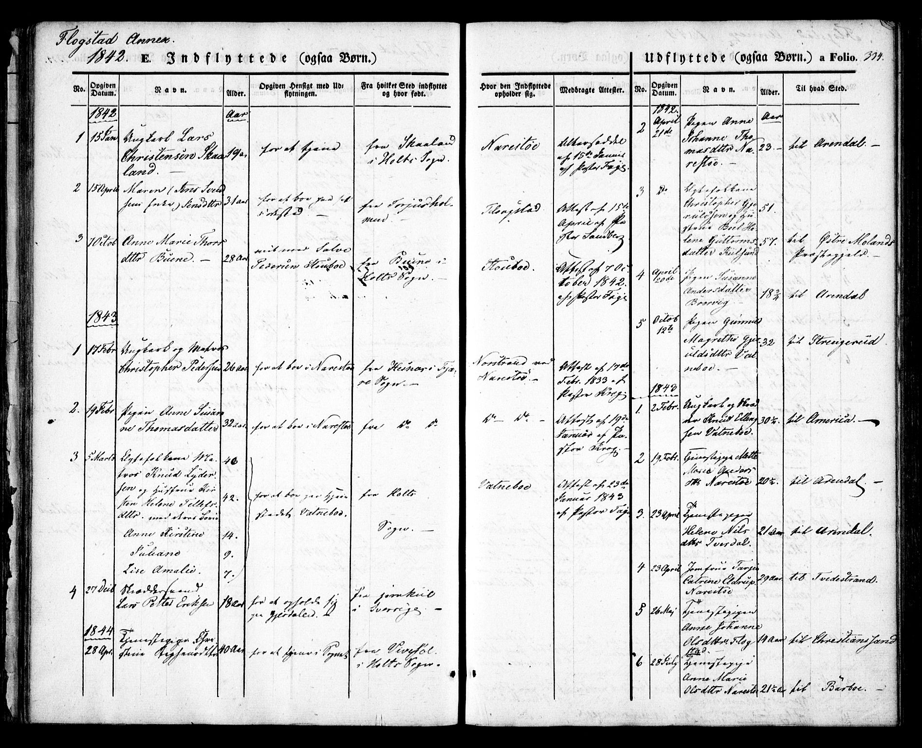 Dypvåg sokneprestkontor, AV/SAK-1111-0007/F/Fa/Faa/L0005: Parish register (official) no. A 5, 1841-1854, p. 334