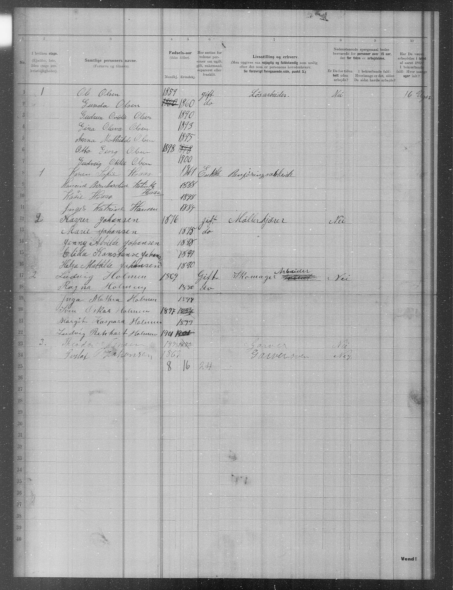 OBA, Municipal Census 1902 for Kristiania, 1902, p. 10515