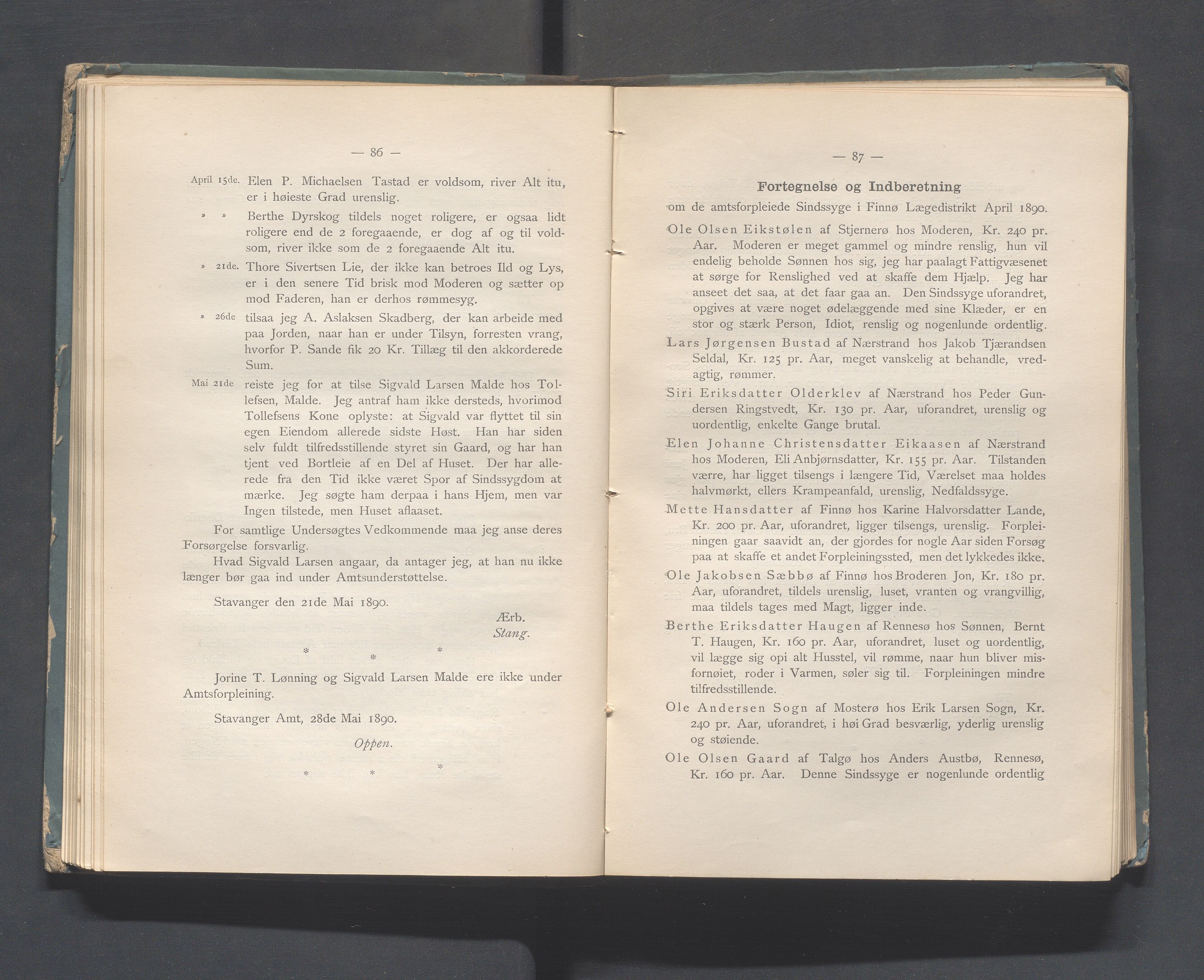 Rogaland fylkeskommune - Fylkesrådmannen , IKAR/A-900/A, 1890, p. 98