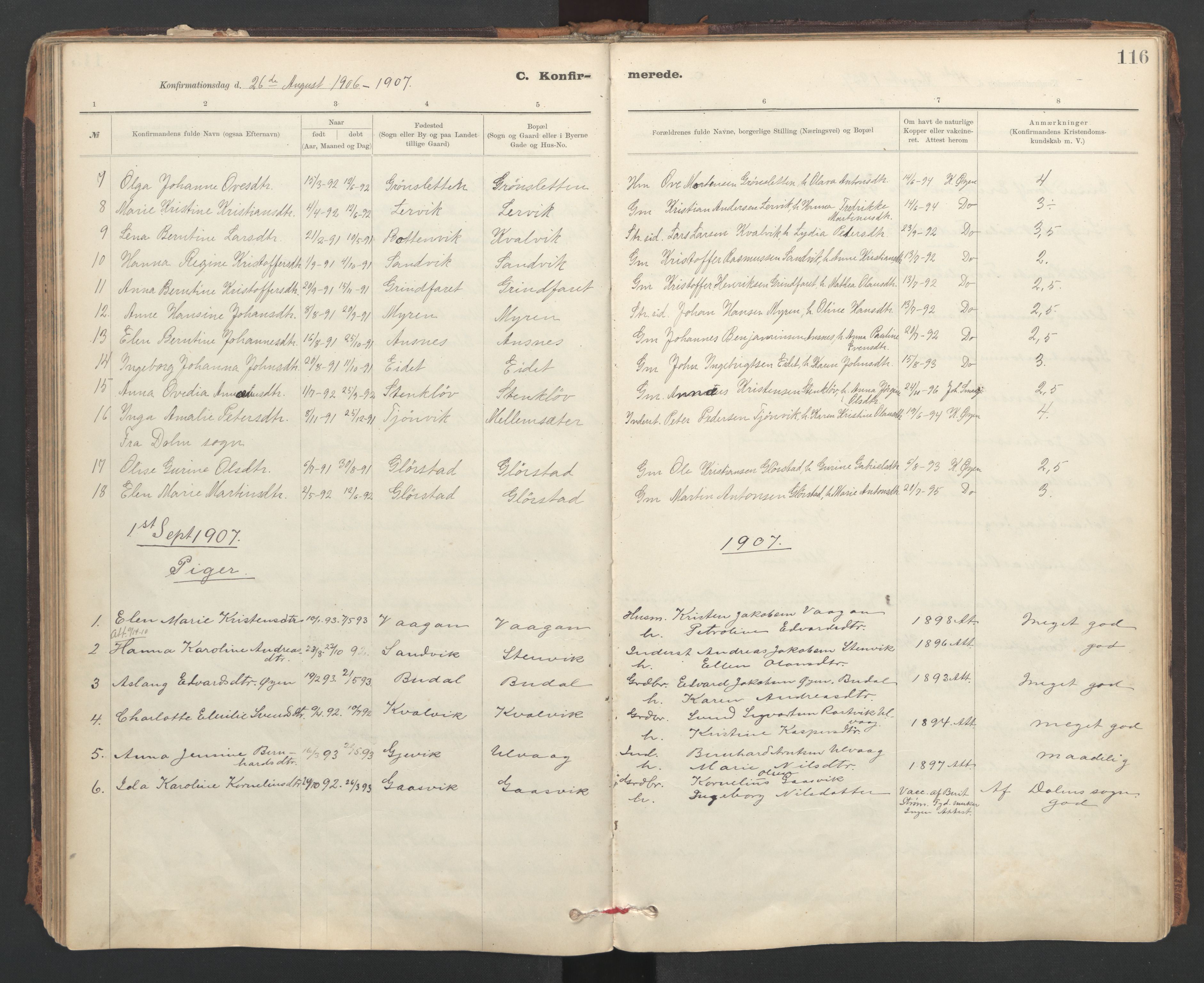 Ministerialprotokoller, klokkerbøker og fødselsregistre - Sør-Trøndelag, SAT/A-1456/637/L0559: Parish register (official) no. 637A02, 1899-1923, p. 116