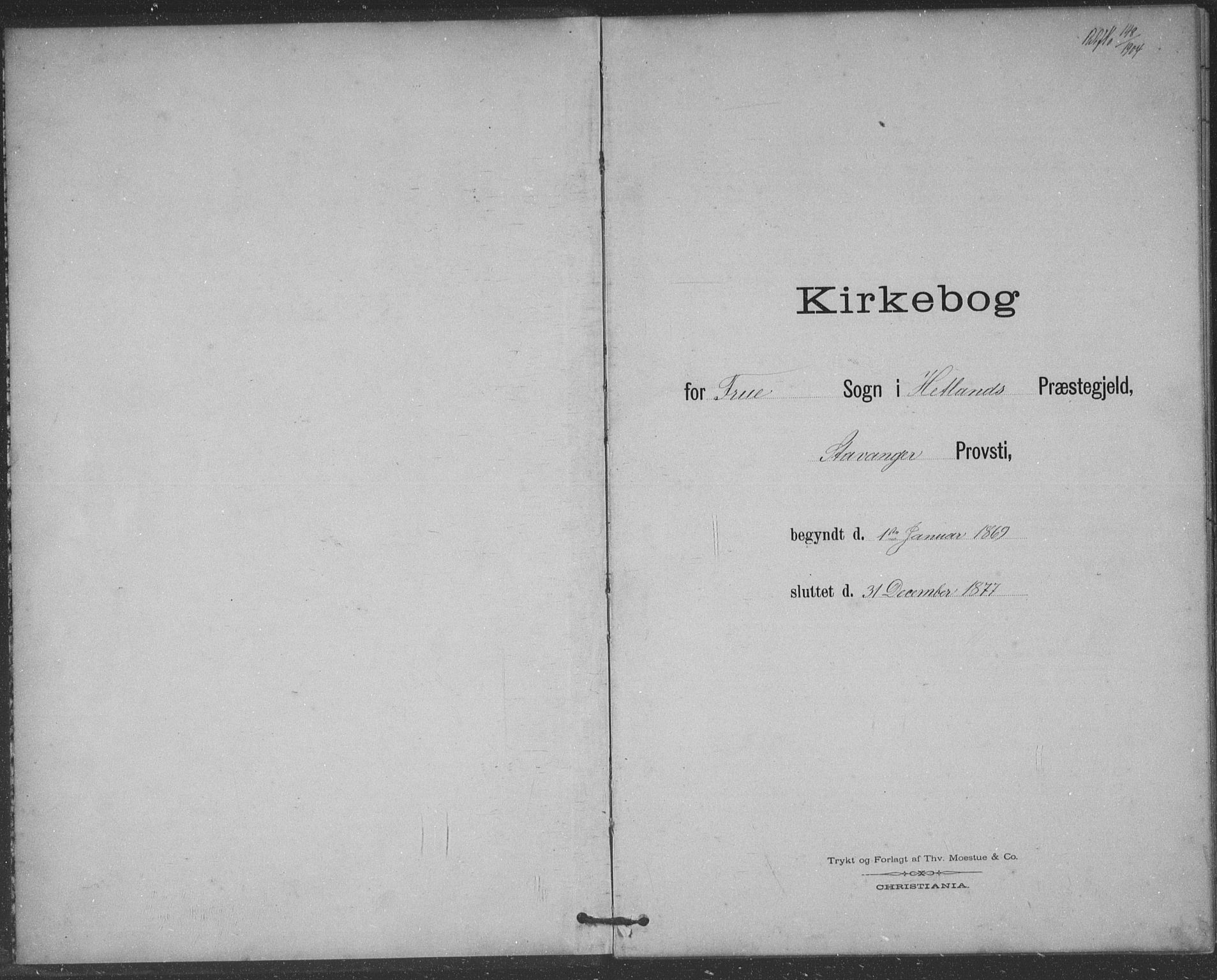 Hetland sokneprestkontor, AV/SAST-A-101826/30/30BB/L0004: Parish register (copy) no. B 4, 1869-1877