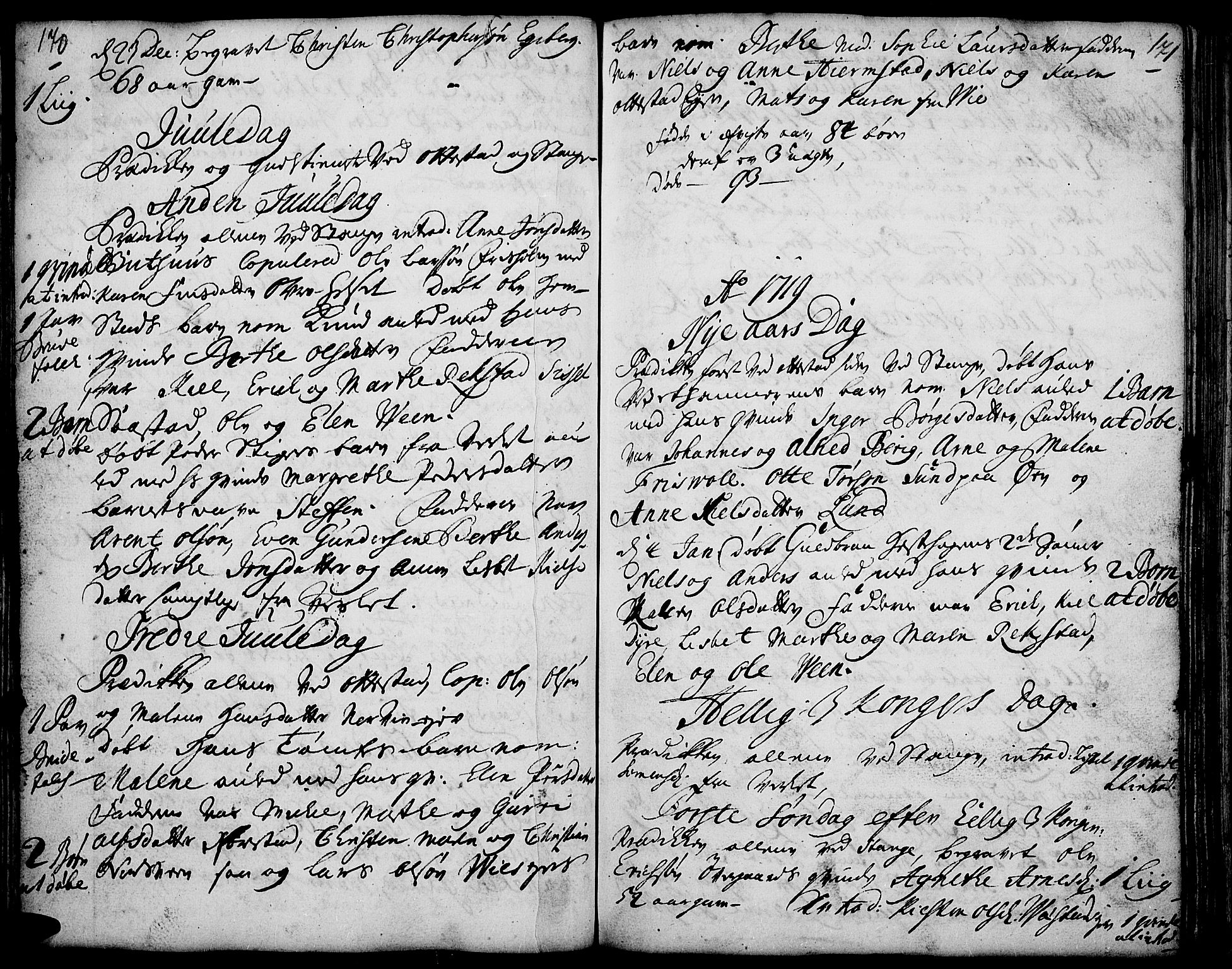 Stange prestekontor, AV/SAH-PREST-002/K/L0001: Parish register (official) no. 1, 1714-1722, p. 170-171
