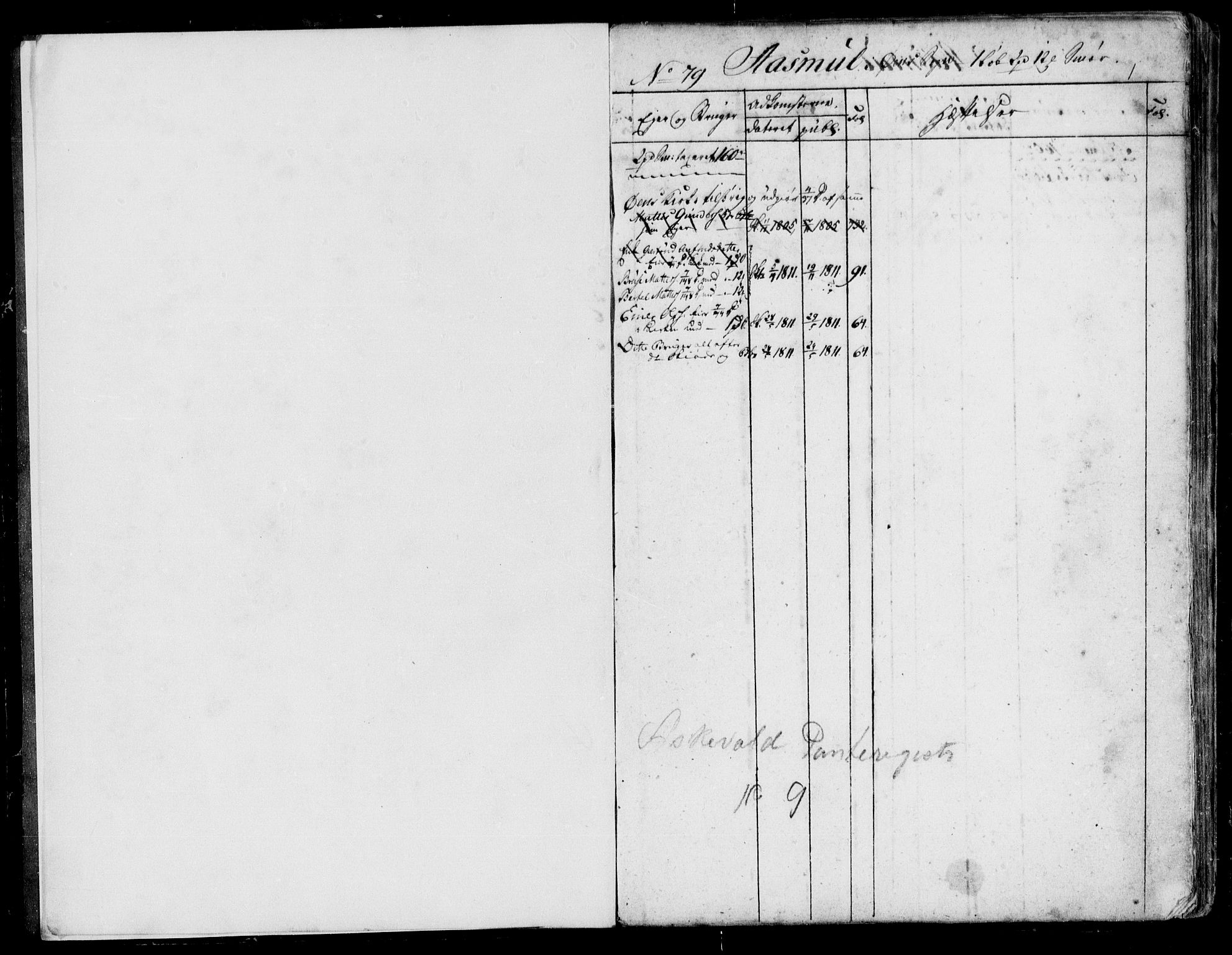 Sunnfjord tingrett, SAB/A-3201/1/G/Ga/Gaa/L0001: Mortgage register no. II.A.a.1, 1800-1825, p. 1
