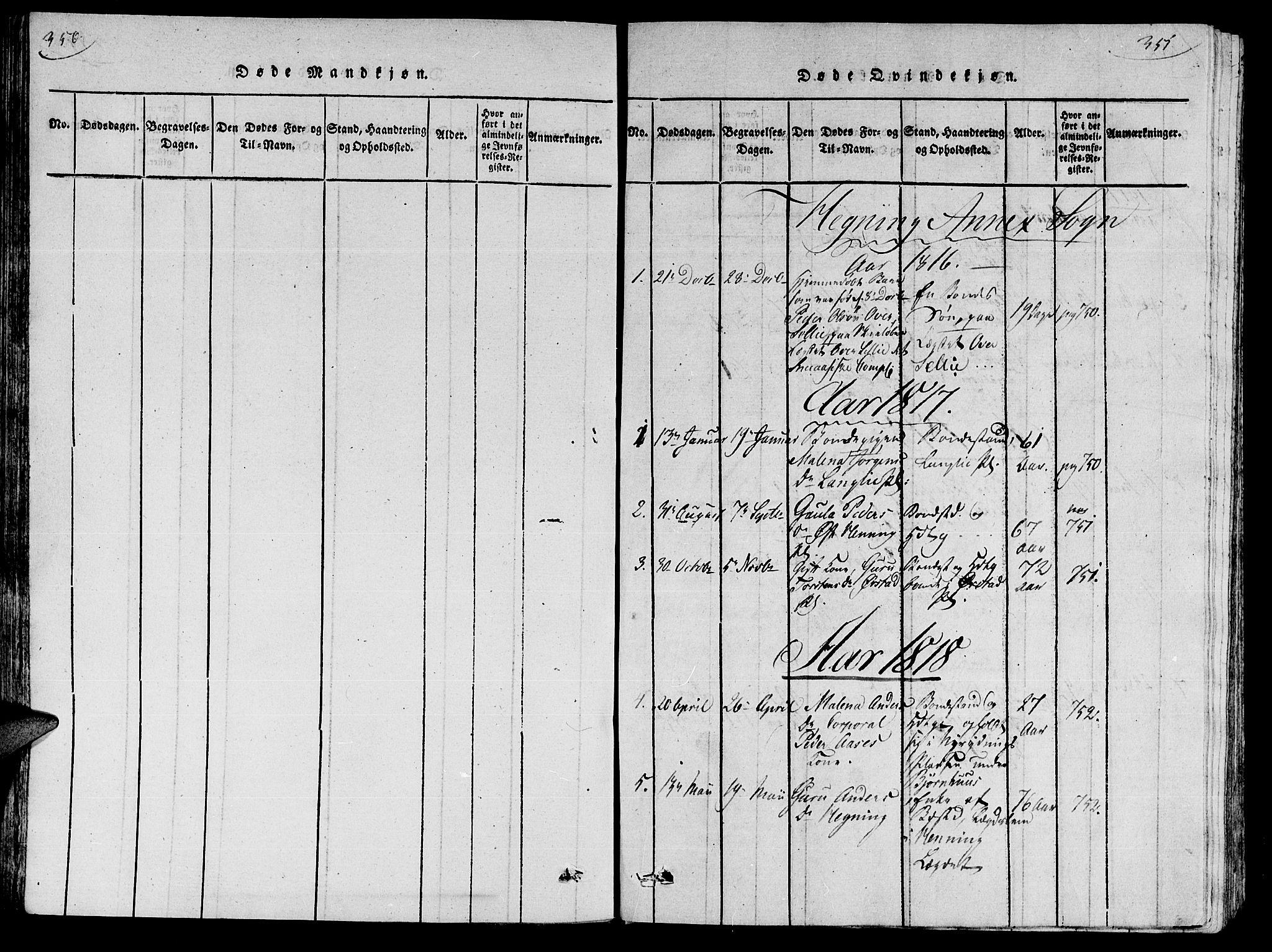 Ministerialprotokoller, klokkerbøker og fødselsregistre - Nord-Trøndelag, SAT/A-1458/735/L0333: Parish register (official) no. 735A04 /3, 1816-1825, p. 350-351