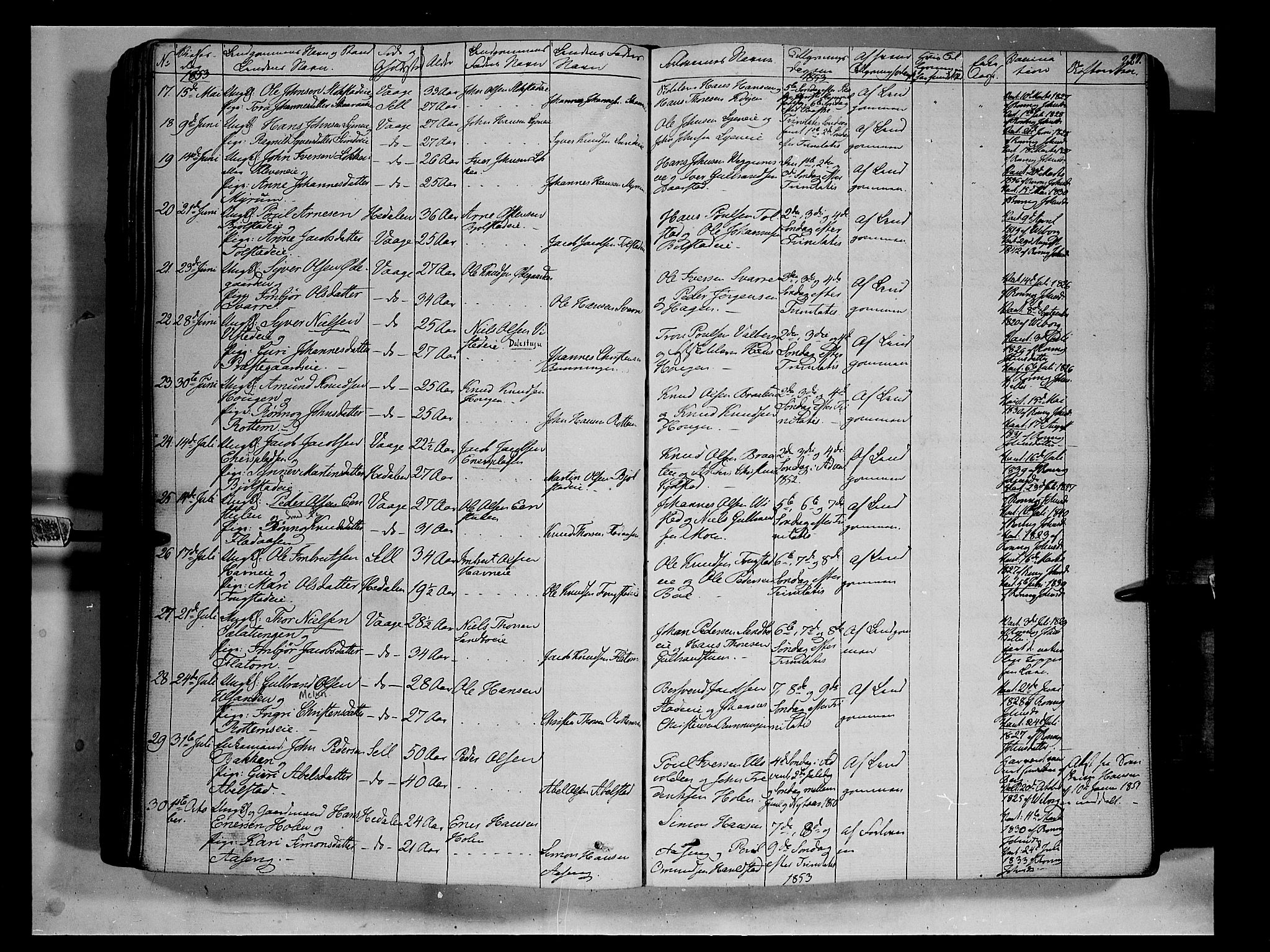 Vågå prestekontor, SAH/PREST-076/H/Ha/Haa/L0005: Parish register (official) no. 5 /1, 1842-1856, p. 227