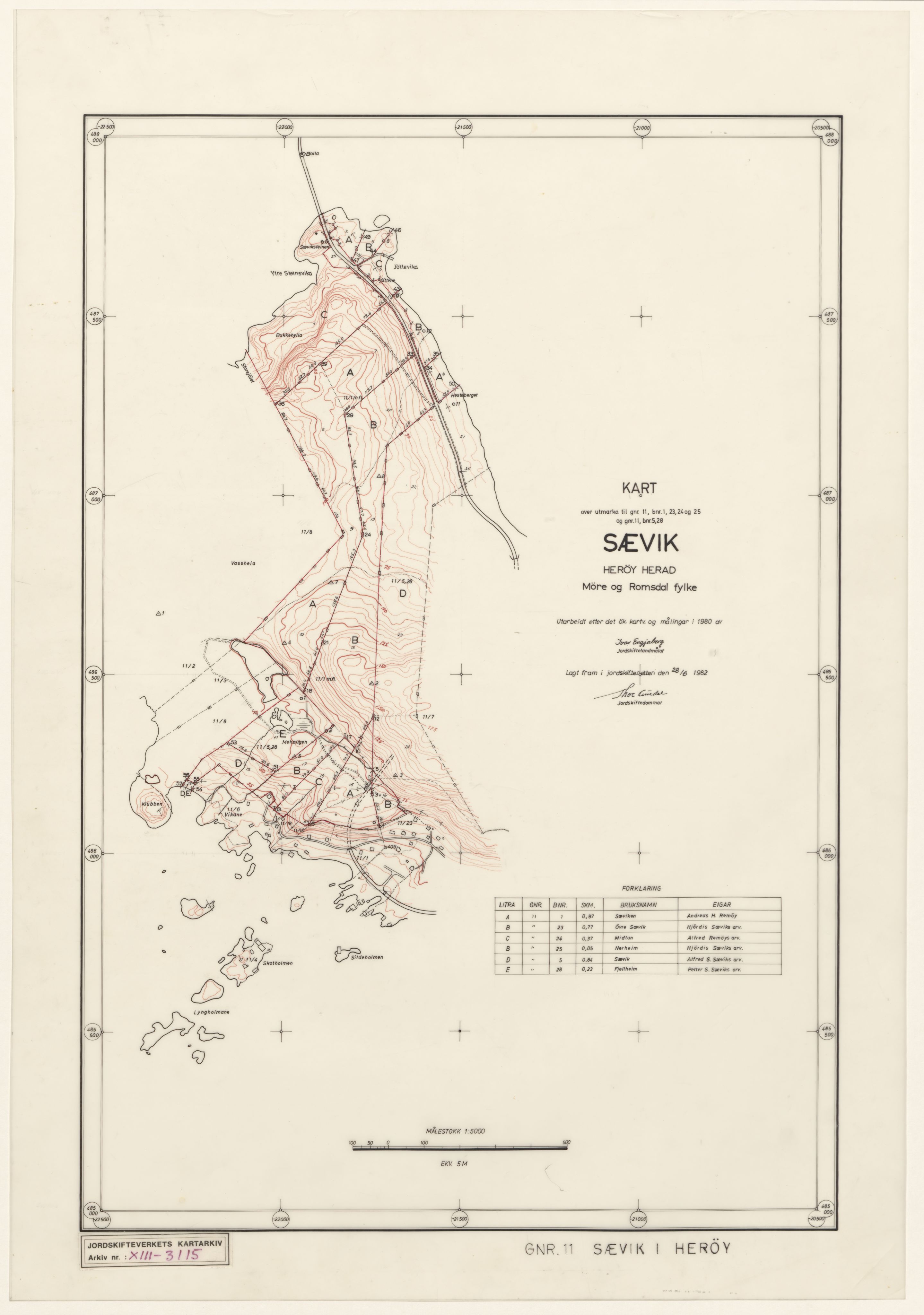 Jordskifteverkets kartarkiv, RA/S-3929/T, 1859-1988, p. 3932