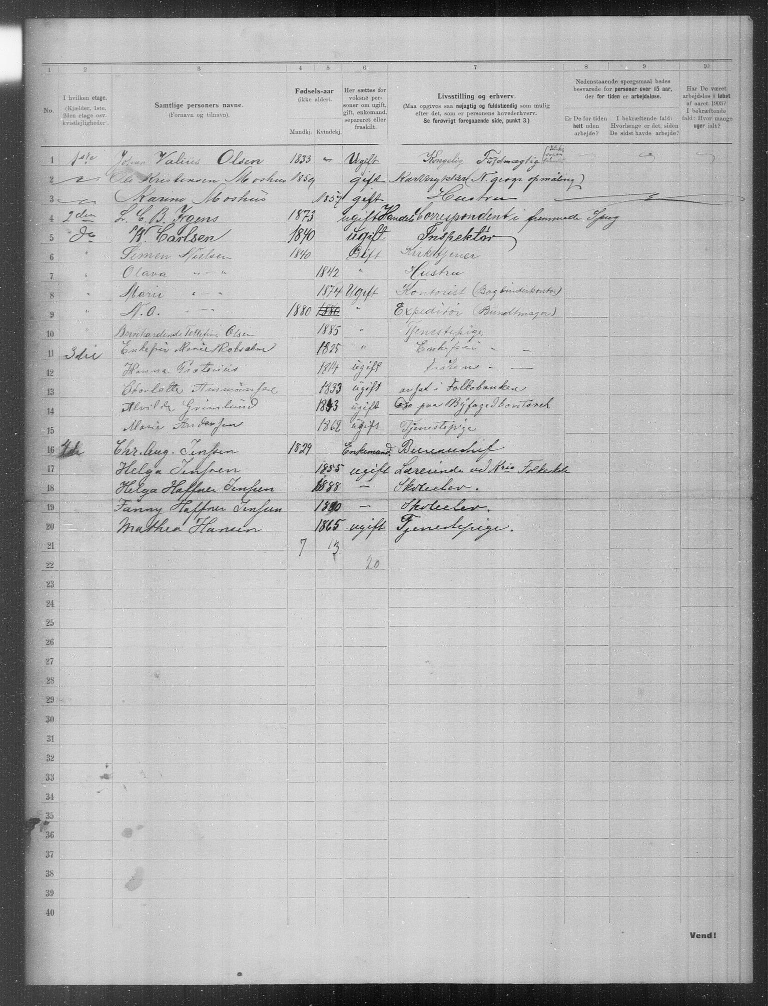 OBA, Municipal Census 1903 for Kristiania, 1903, p. 16646