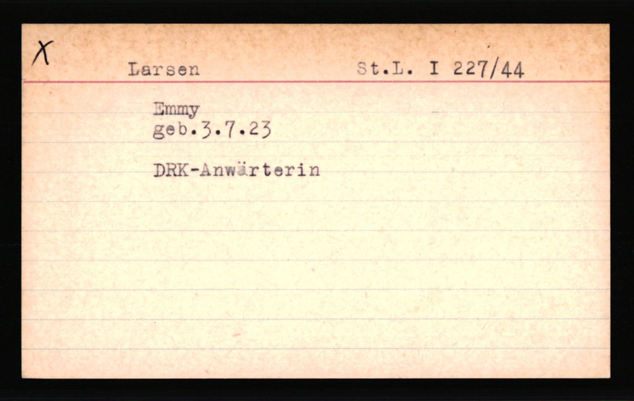 SS- und Polizeigericht Nord (IX), AV/RA-RAFA-3182/0001/C/Ca/L0004: kartotekkort for personer alfabetisk på etternavn: John-L, 1940-1945, p. 538