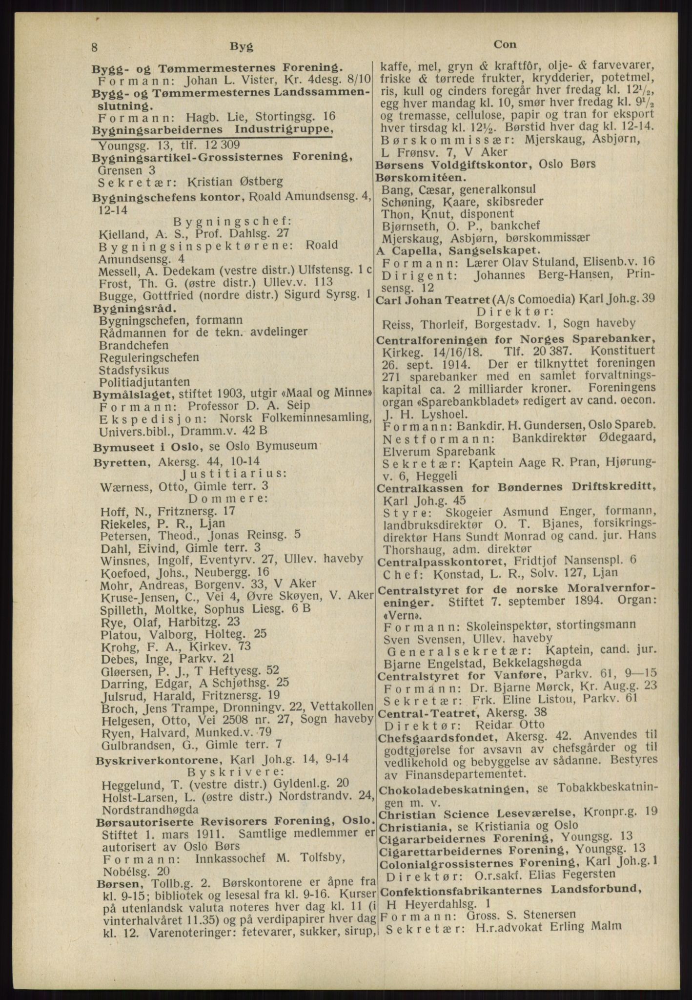 Kristiania/Oslo adressebok, PUBL/-, 1939, p. 8