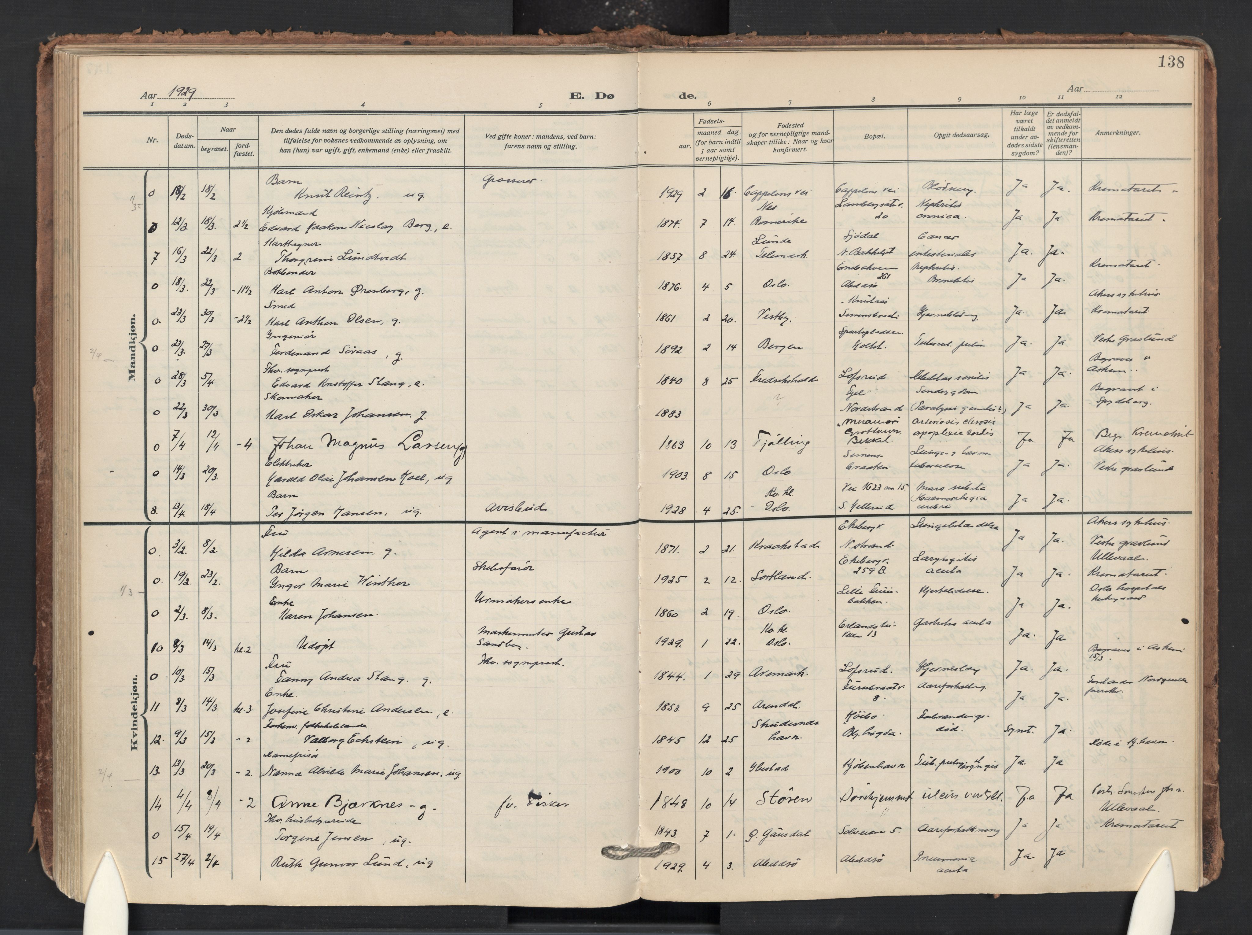 Nordstrand prestekontor Kirkebøker, SAO/A-10362a/F/Fa/L0003: Parish register (official) no. I 3, 1914-1932, p. 138