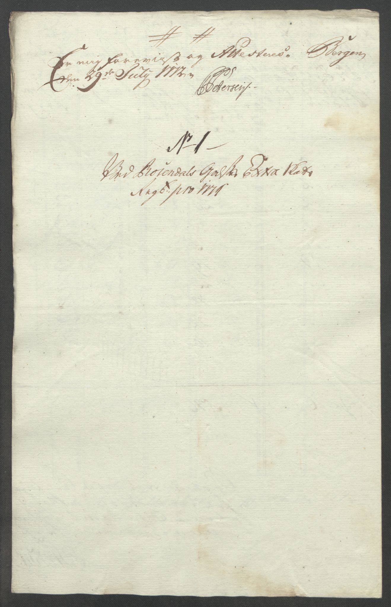 Rentekammeret inntil 1814, Reviderte regnskaper, Fogderegnskap, AV/RA-EA-4092/R49/L3157: Ekstraskatten Rosendal Baroni, 1762-1772, p. 331