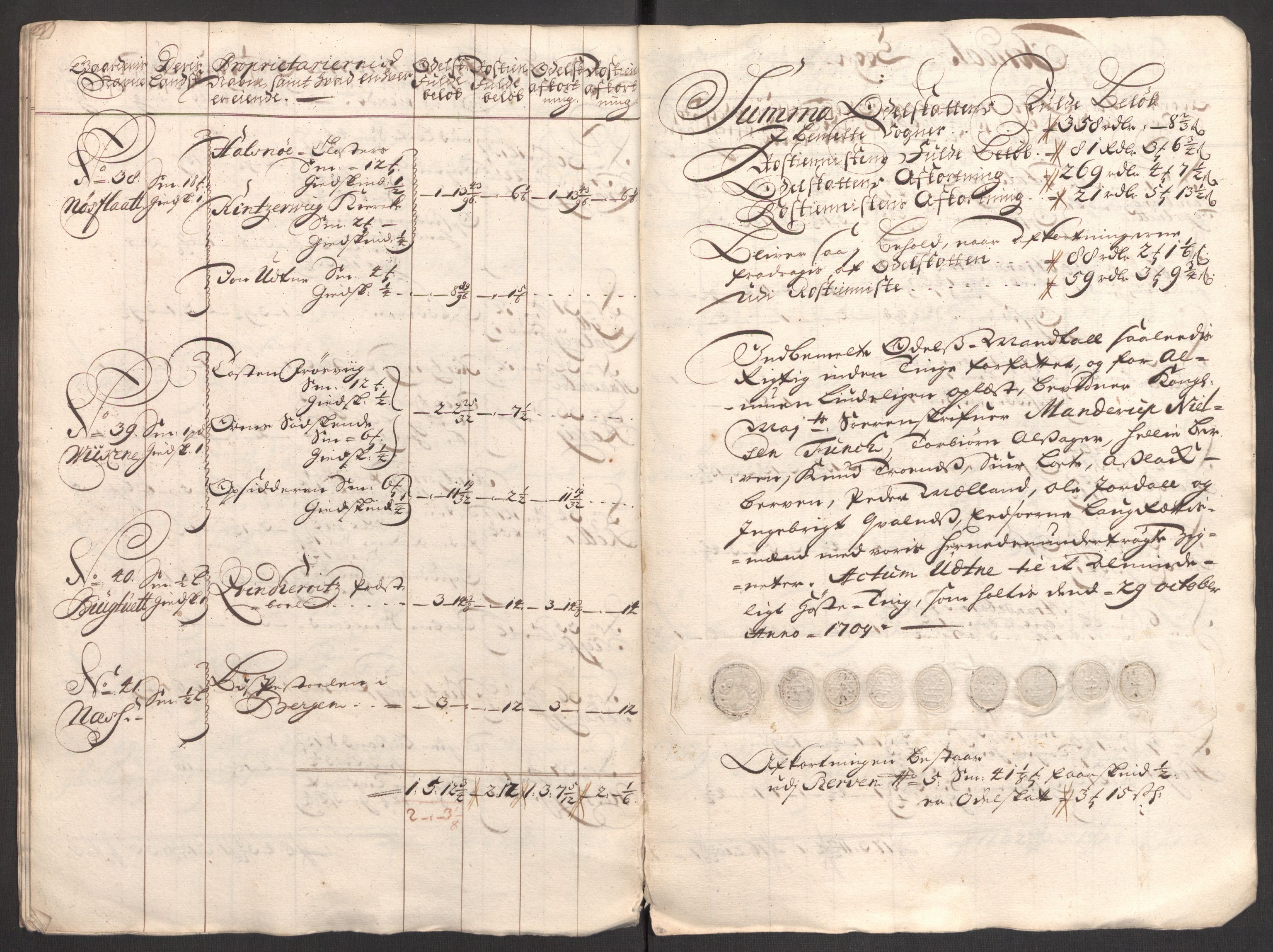 Rentekammeret inntil 1814, Reviderte regnskaper, Fogderegnskap, AV/RA-EA-4092/R48/L2986: Fogderegnskap Sunnhordland og Hardanger, 1709-1710, p. 190