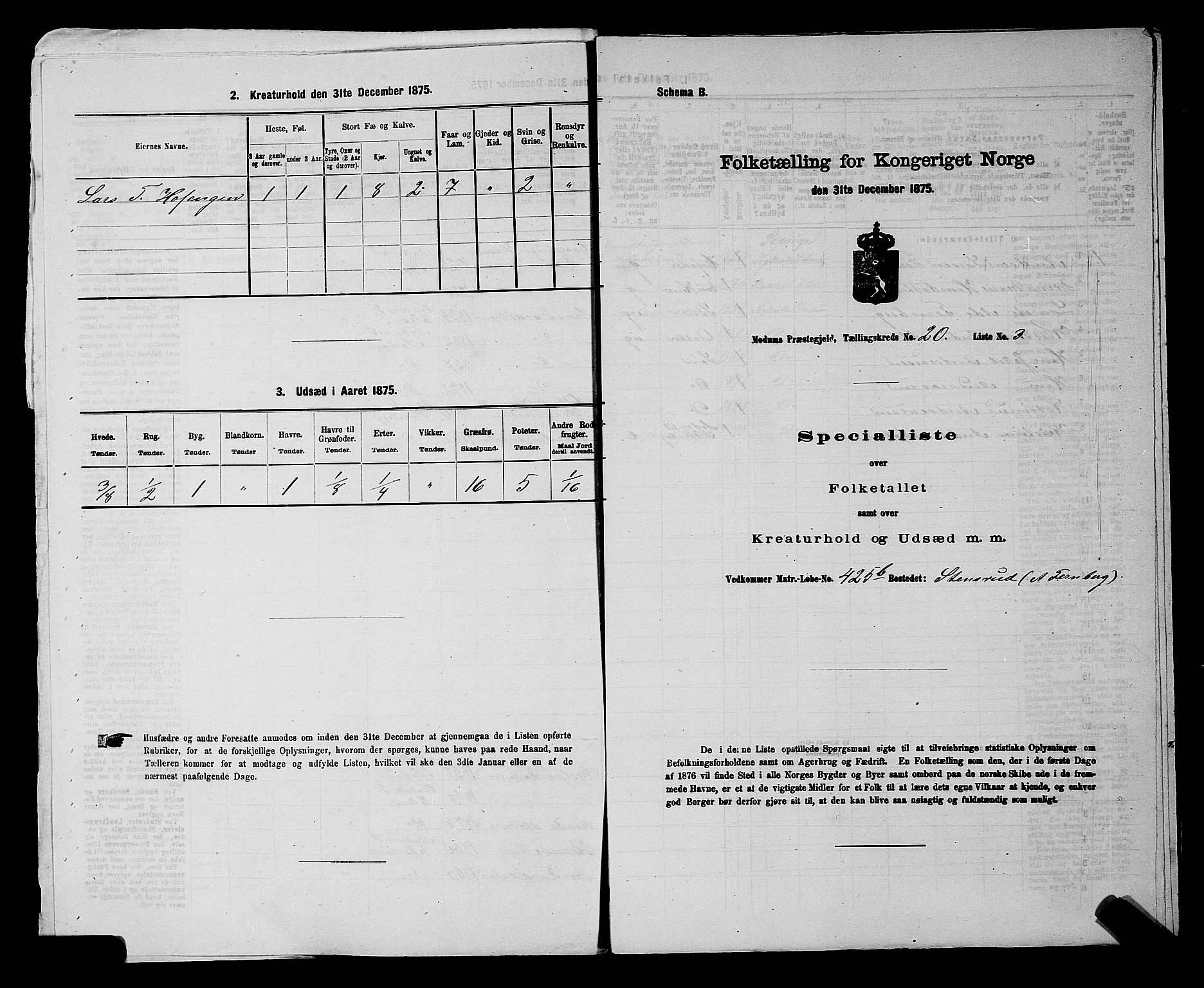 SAKO, 1875 census for 0623P Modum, 1875, p. 2459