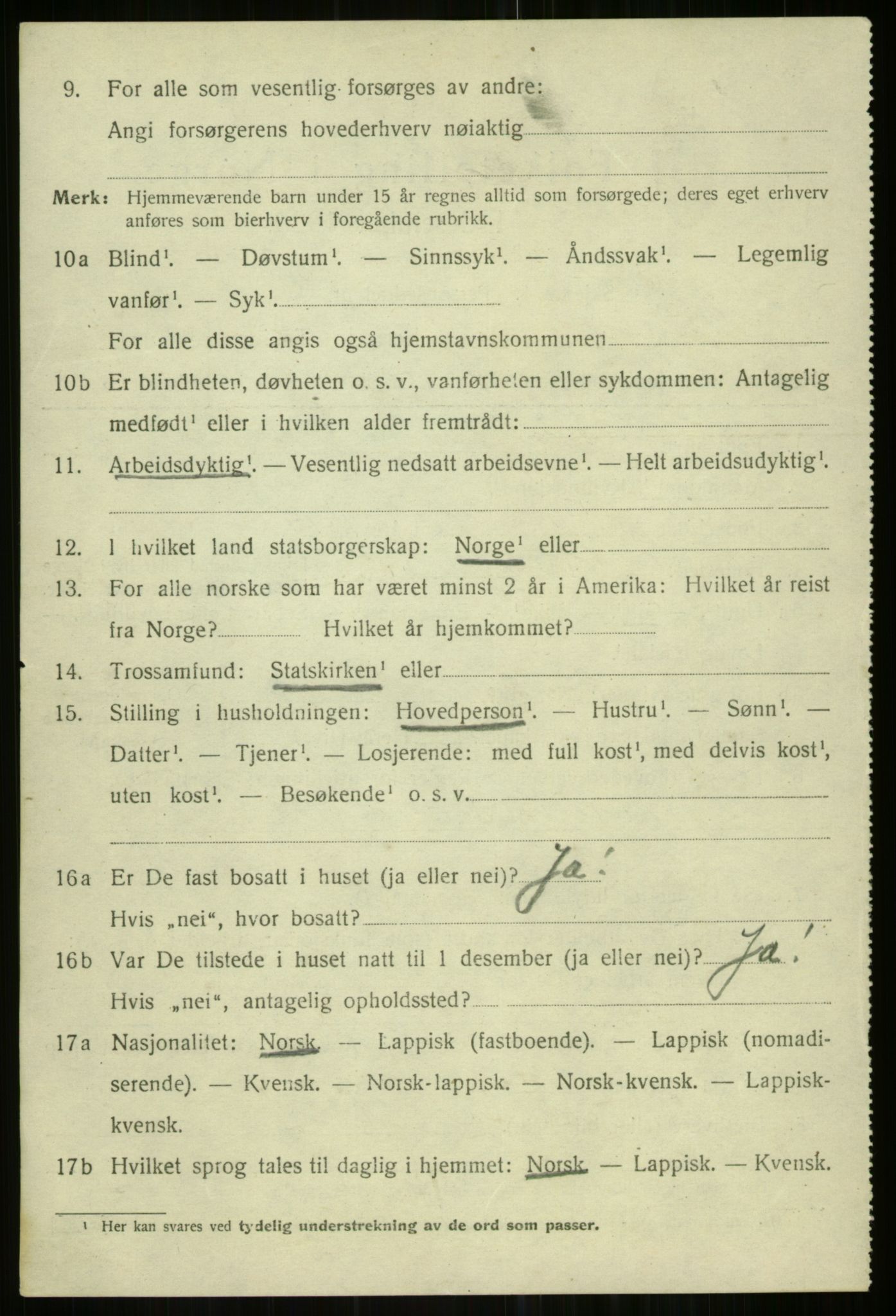 SATØ, 1920 census for Helgøy, 1920, p. 2536