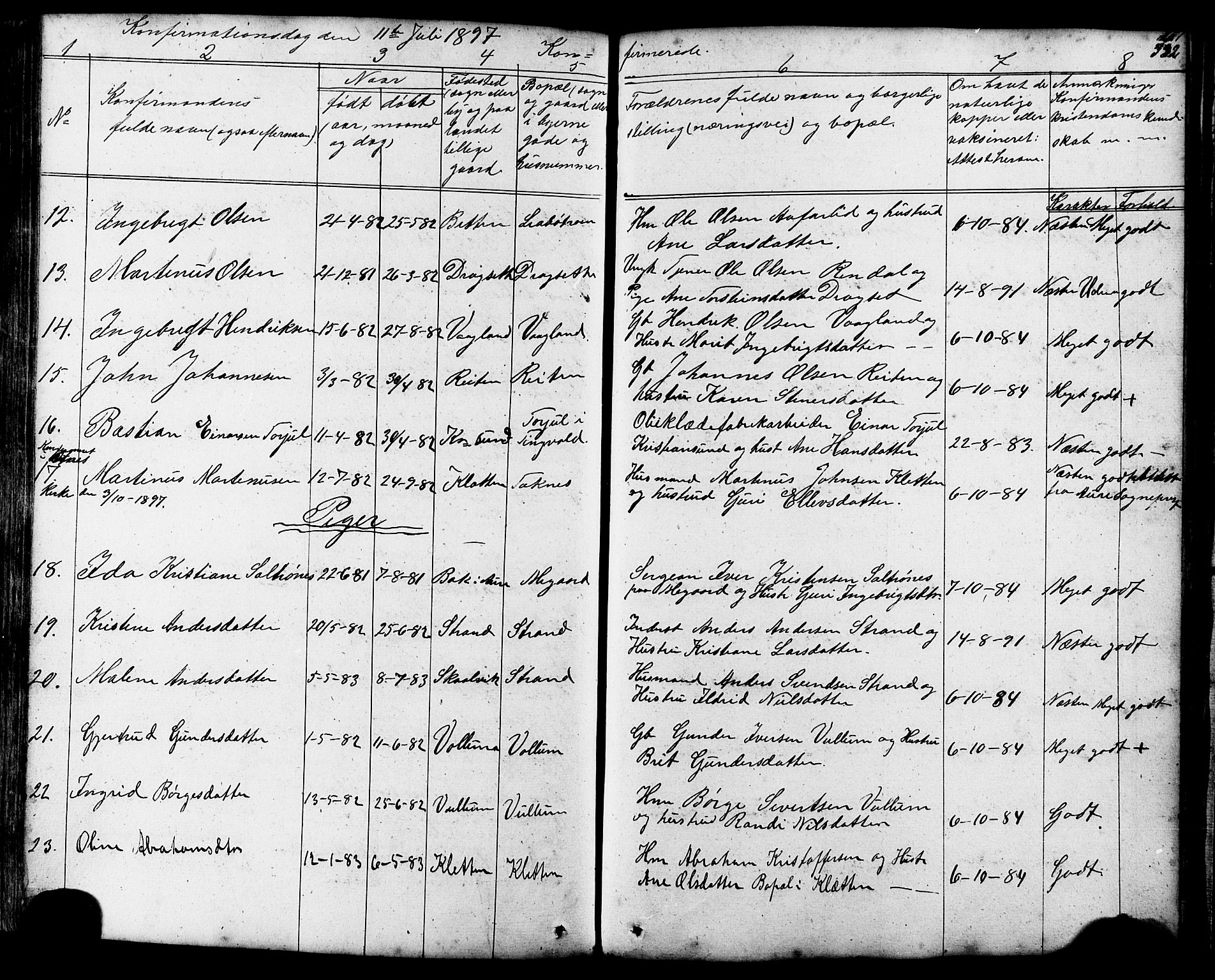 Ministerialprotokoller, klokkerbøker og fødselsregistre - Møre og Romsdal, AV/SAT-A-1454/576/L0890: Parish register (copy) no. 576C01, 1837-1908, p. 332