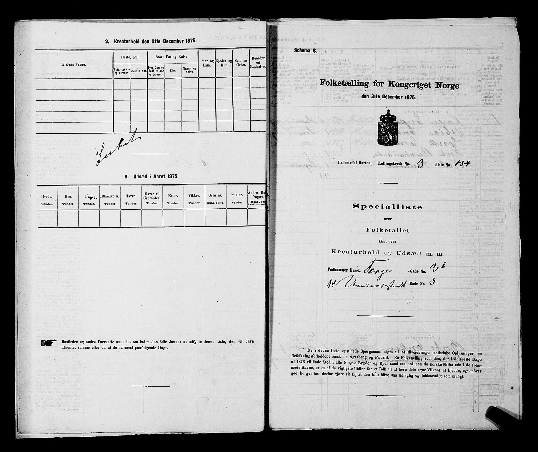 SAKO, 1875 census for 0703P Horten, 1875, p. 318